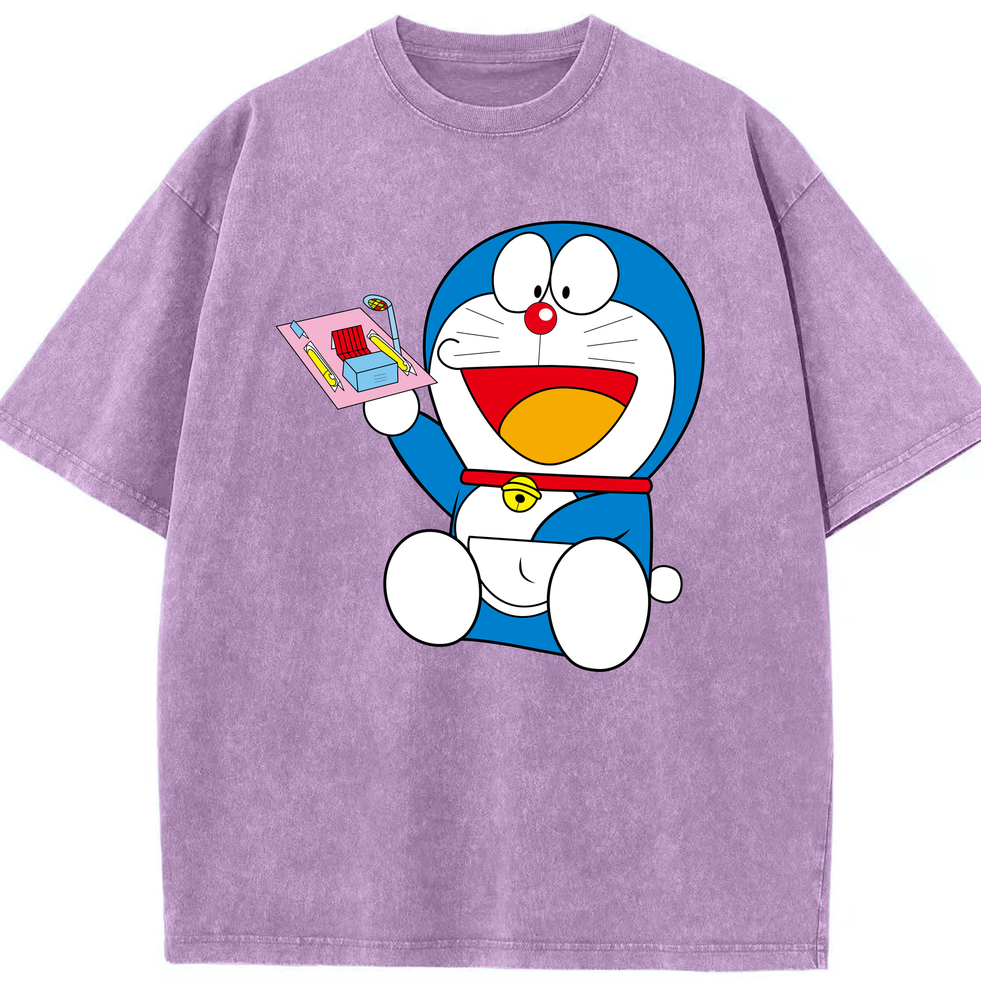 （画像用） ドラえもん Doraemon 綿100% ヴィンテージ風 半袖Tシャツ（フロントプリント）