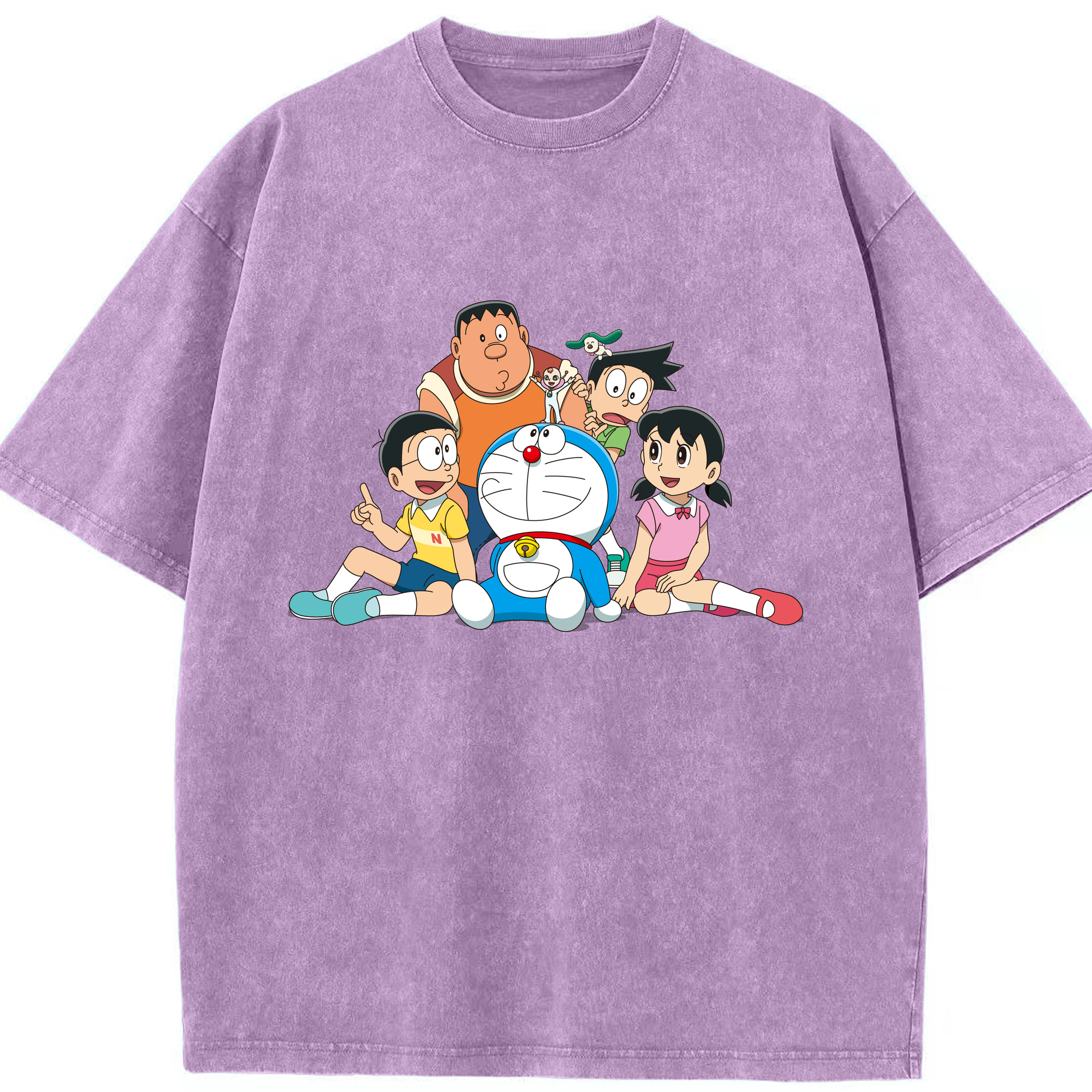 （画像用） ドラえもん Doraemon 綿100% ヴィンテージ風 半袖Tシャツ（フロントプリント）