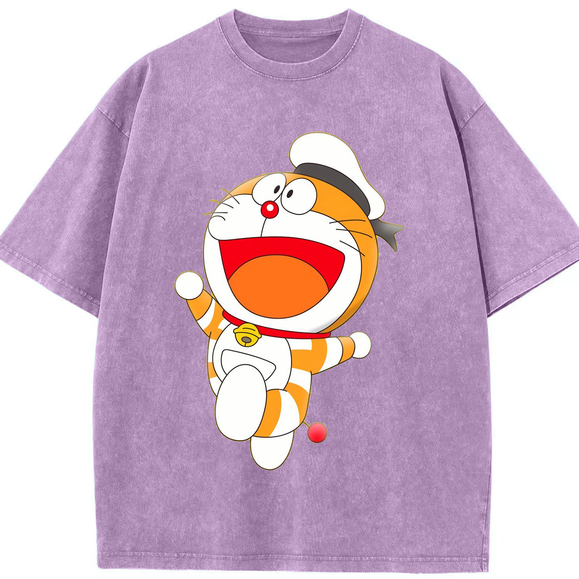 （画像用） ドラえもん Doraemon 綿100% ヴィンテージ風 半袖Tシャツ（フロントプリント）