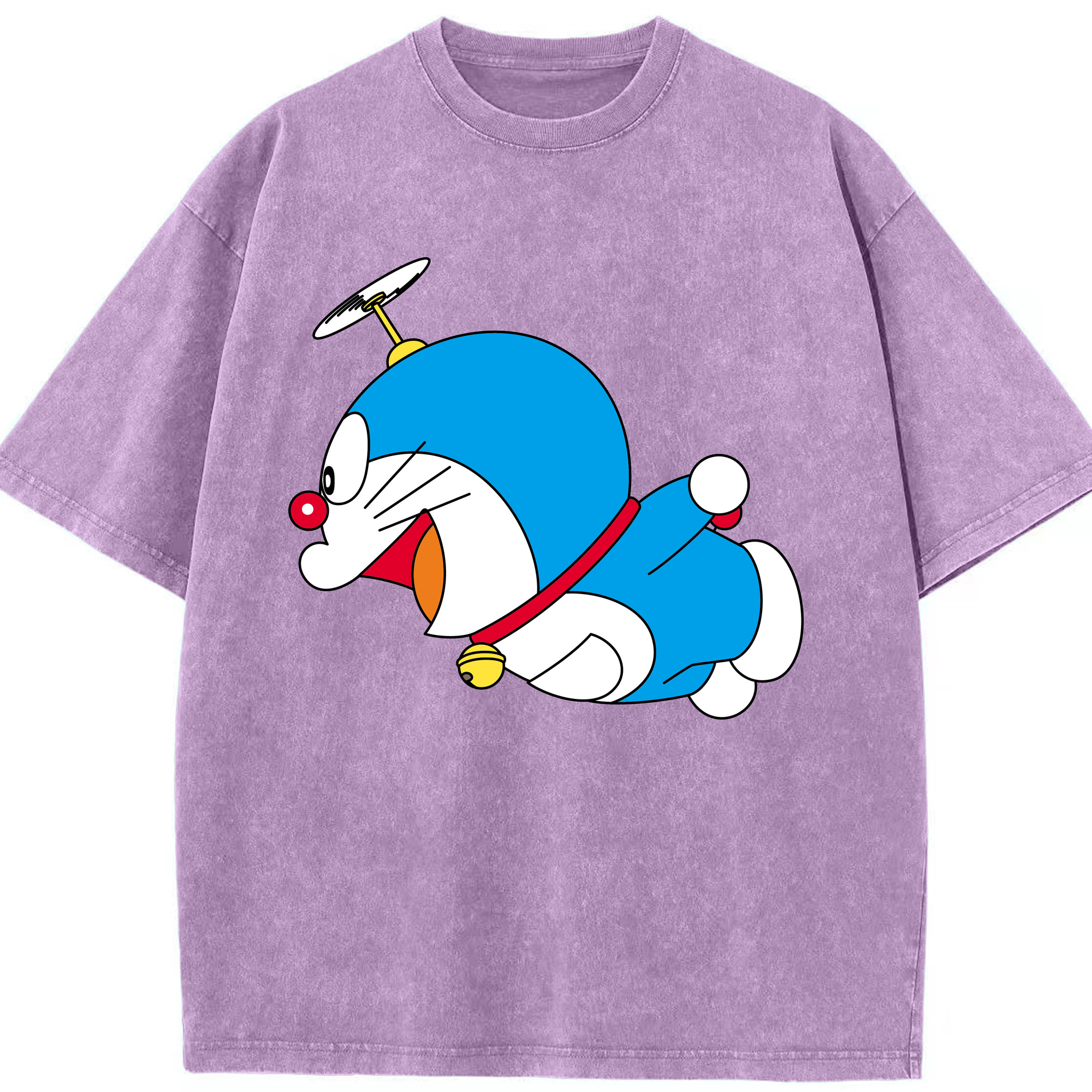 （画像用） ドラえもん Doraemon 綿100% ヴィンテージ風 半袖Tシャツ（フロントプリント）