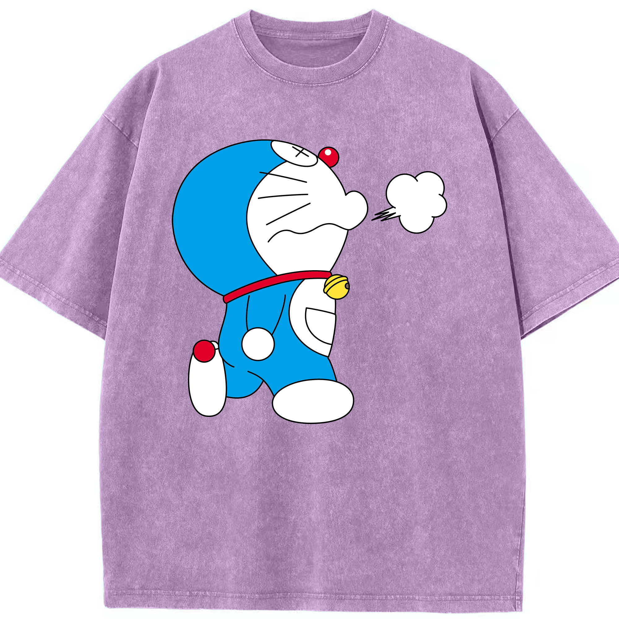 （画像用） ドラえもん Doraemon 綿100% ヴィンテージ風 半袖Tシャツ（フロントプリント）