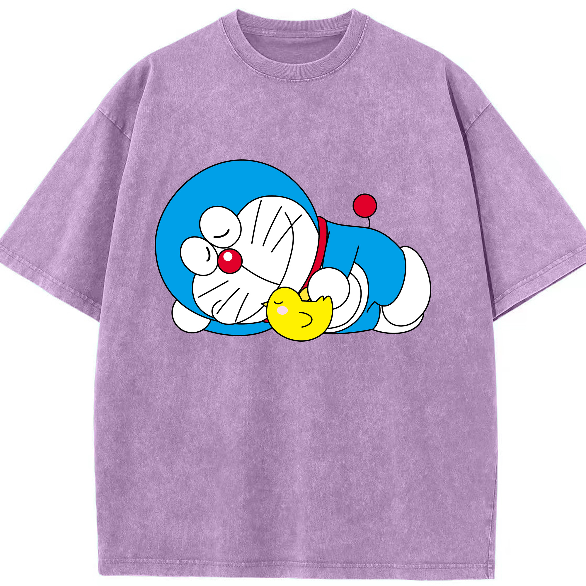 （画像用） ドラえもん Doraemon 綿100% ヴィンテージ風 半袖Tシャツ（フロントプリント）