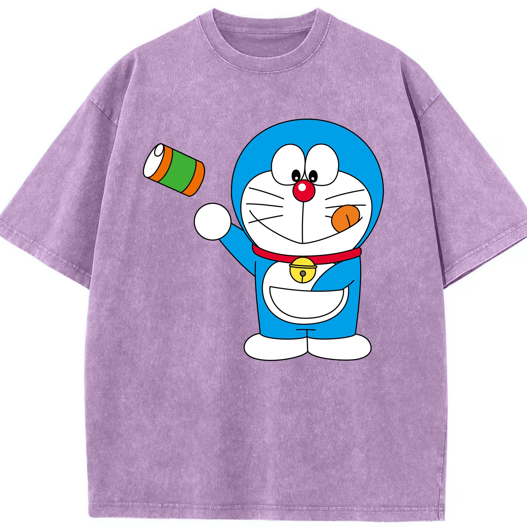 （画像用） ドラえもん Doraemon 綿100% ヴィンテージ風 半袖Tシャツ（フロントプリント）