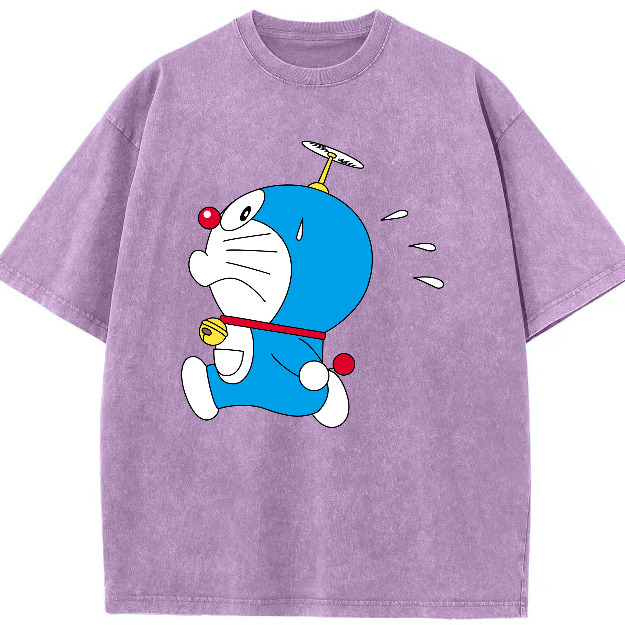（画像用） ドラえもん Doraemon 綿100% ヴィンテージ風 半袖Tシャツ（フロントプリント）