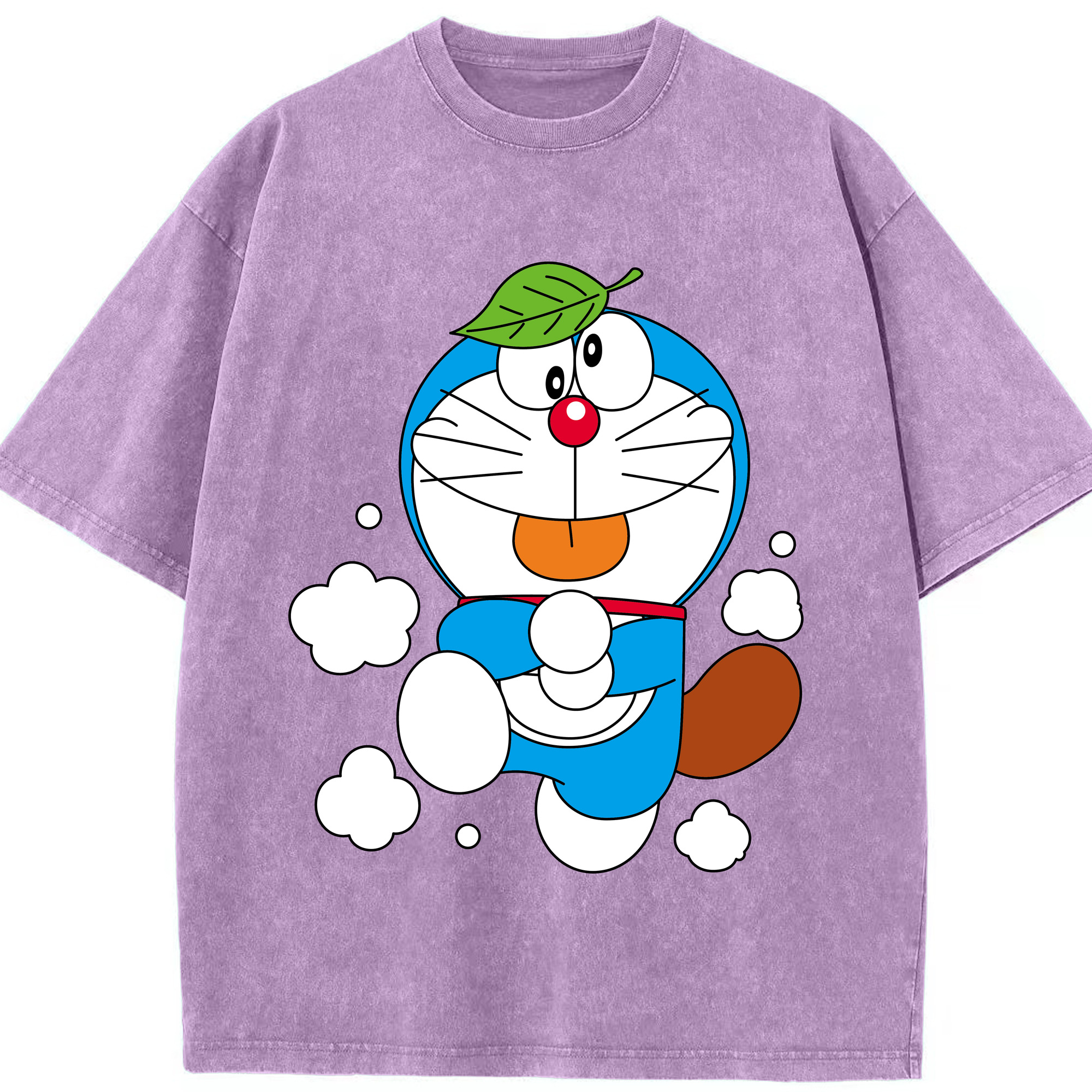 （画像用） ドラえもん Doraemon 綿100% ヴィンテージ風 半袖Tシャツ（フロントプリント）