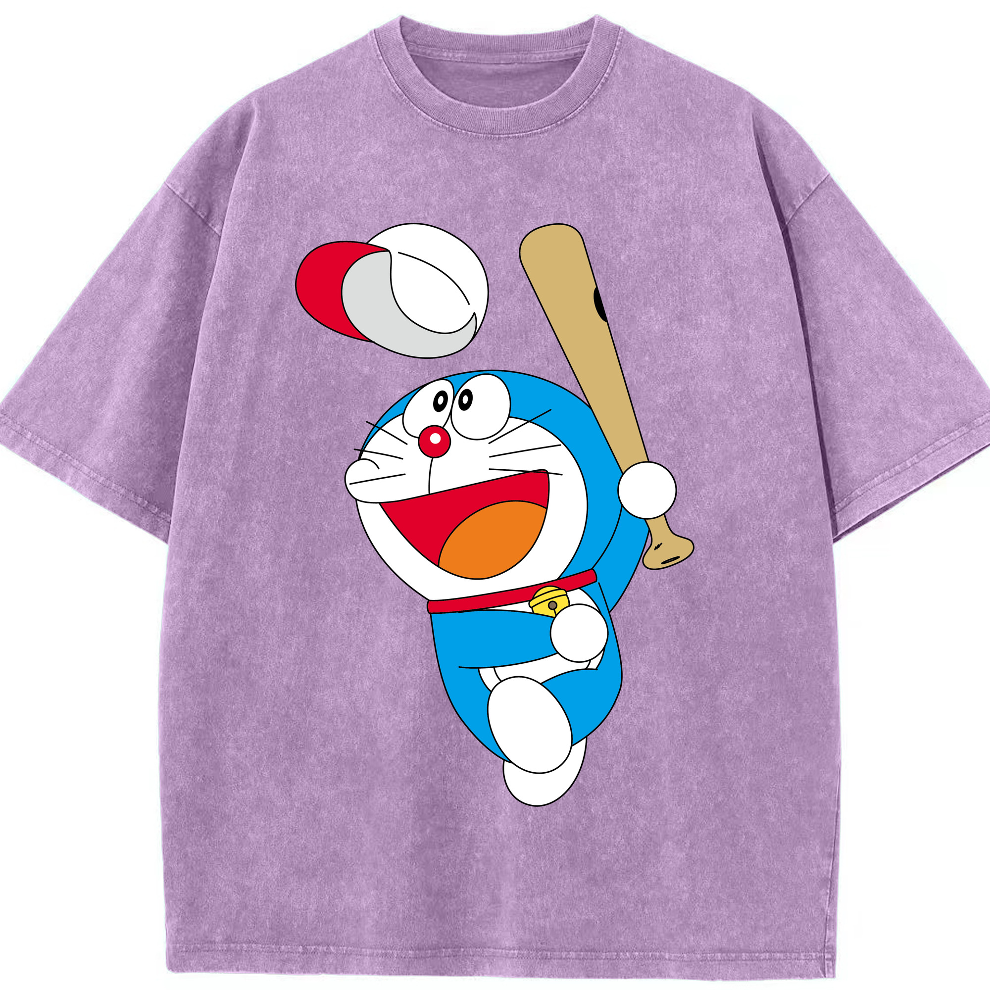 （画像用） ドラえもん Doraemon 綿100% ヴィンテージ風 半袖Tシャツ（フロントプリント）