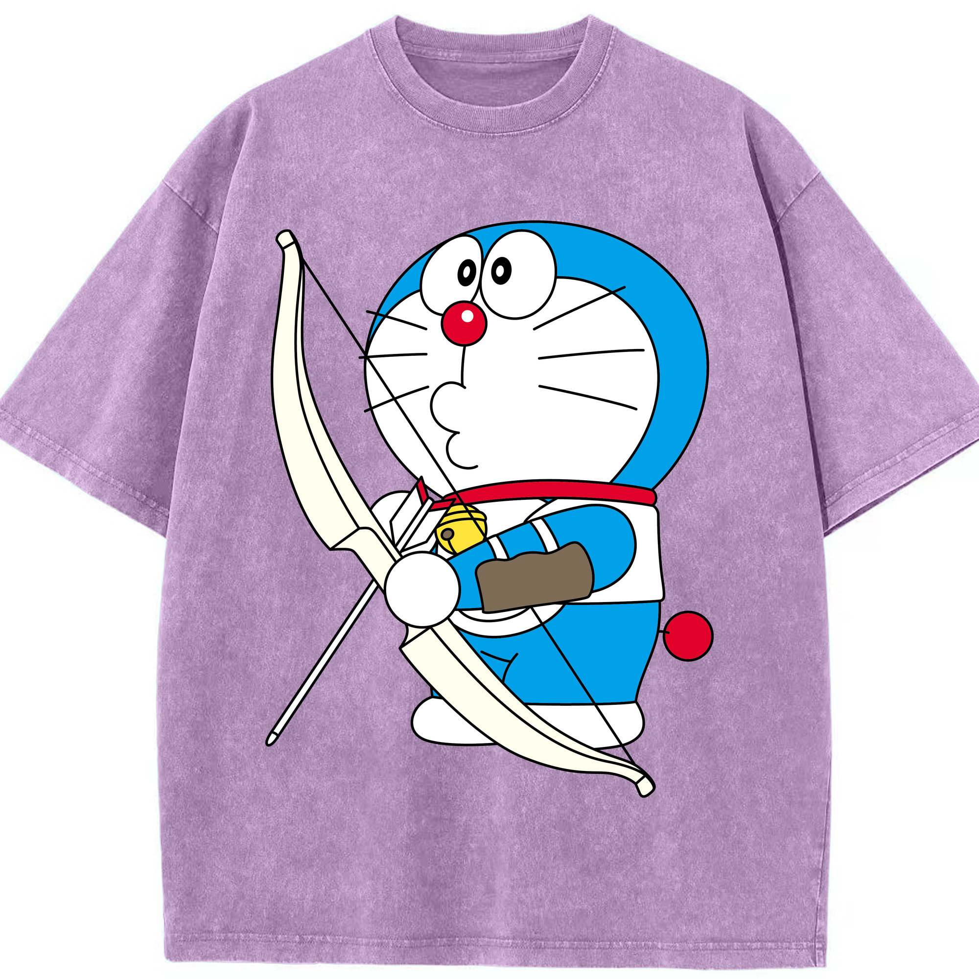 （画像用） ドラえもん Doraemon 綿100% ヴィンテージ風 半袖Tシャツ（フロントプリント）