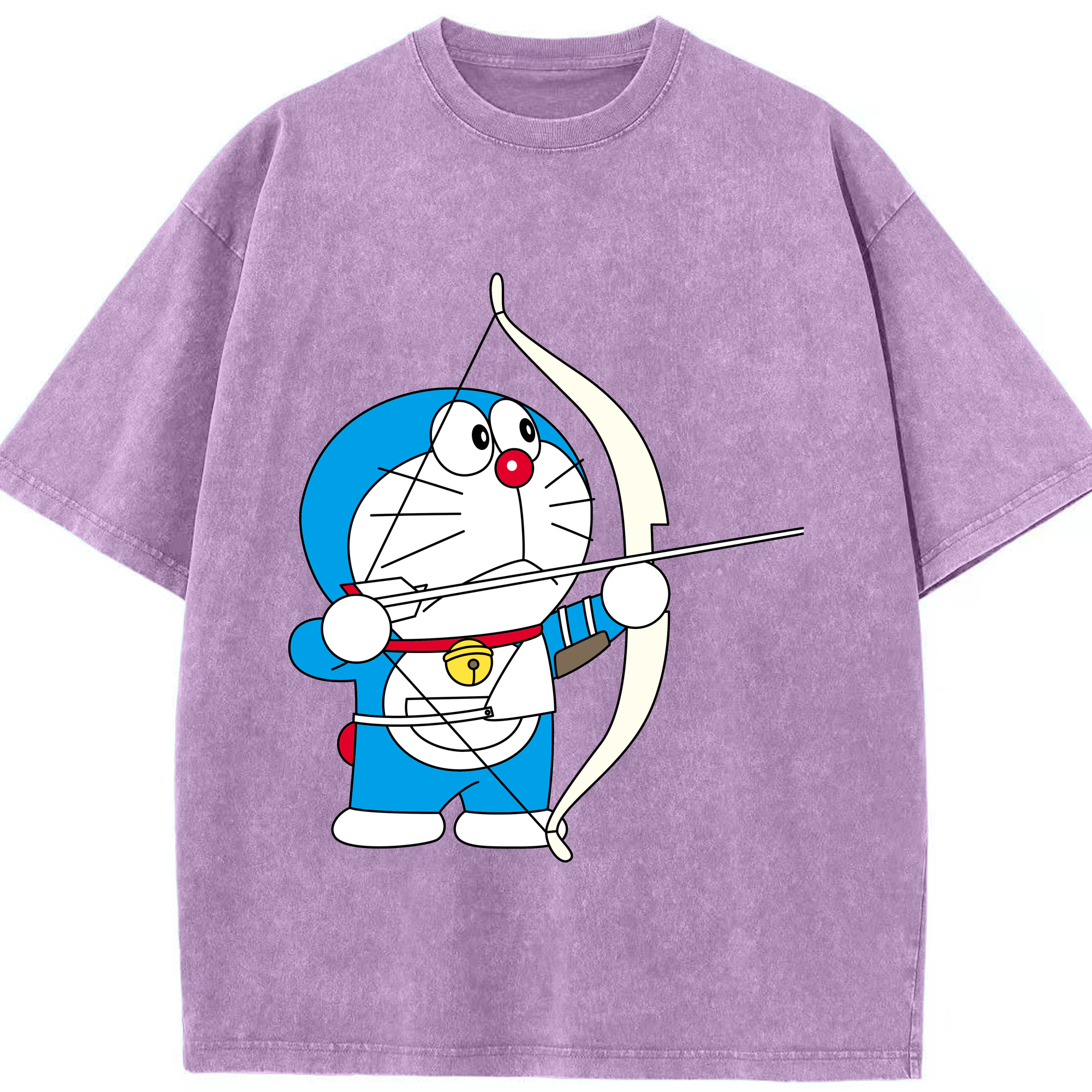 （画像用） ドラえもん Doraemon 綿100% ヴィンテージ風 半袖Tシャツ（フロントプリント）