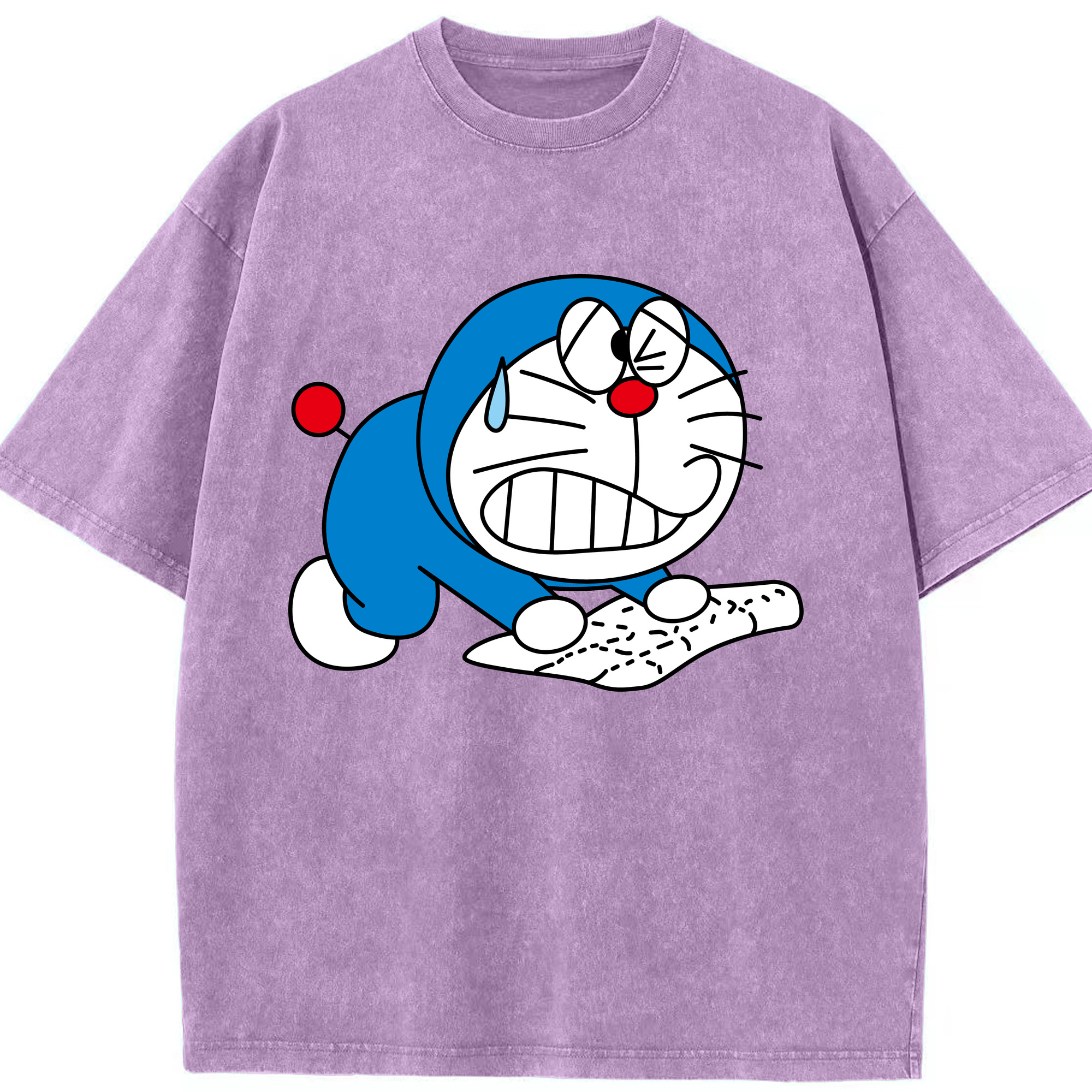 （画像用） ドラえもん Doraemon 綿100% ヴィンテージ風 半袖Tシャツ（フロントプリント）