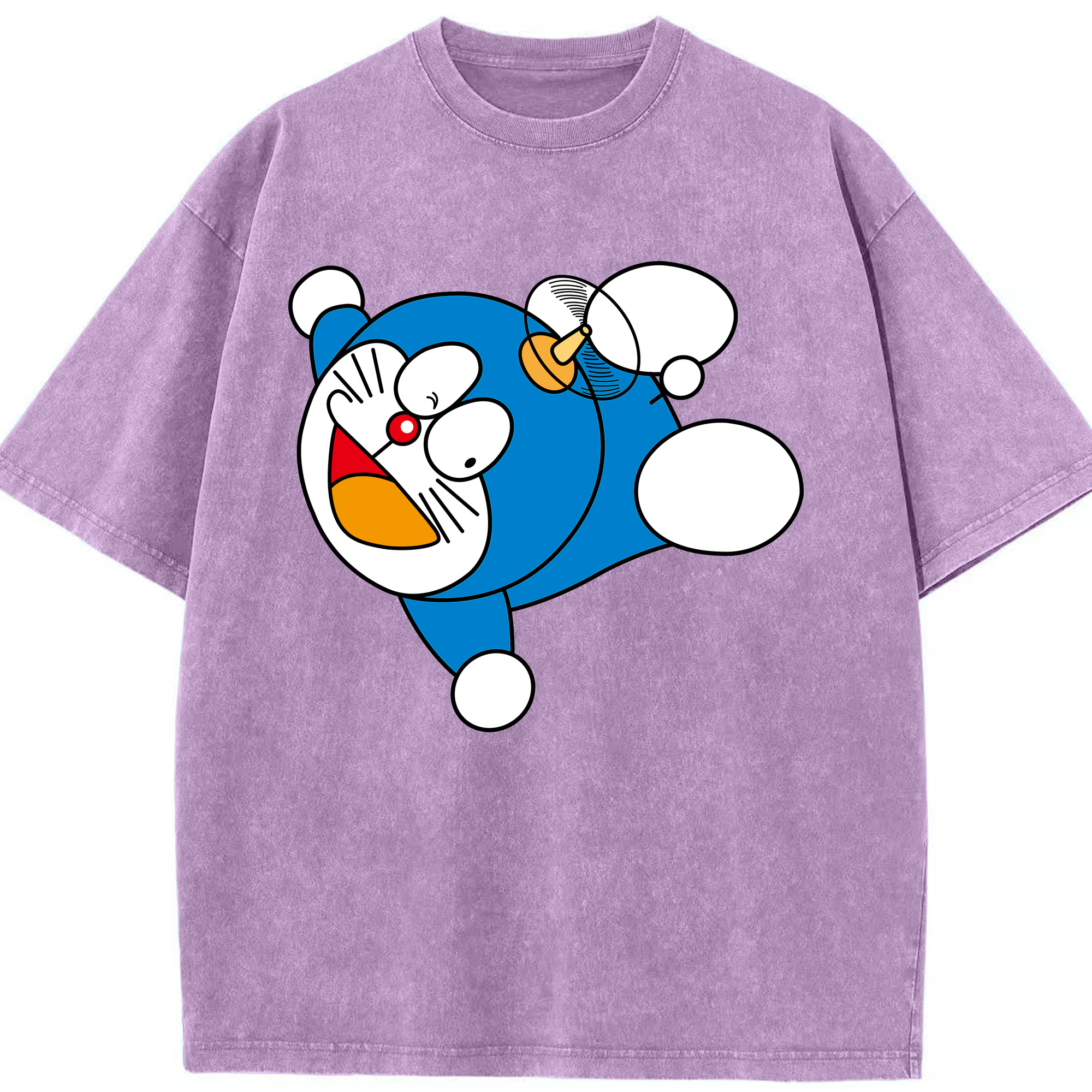 （画像用） ドラえもん Doraemon 綿100% ヴィンテージ風 半袖Tシャツ（フロントプリント）