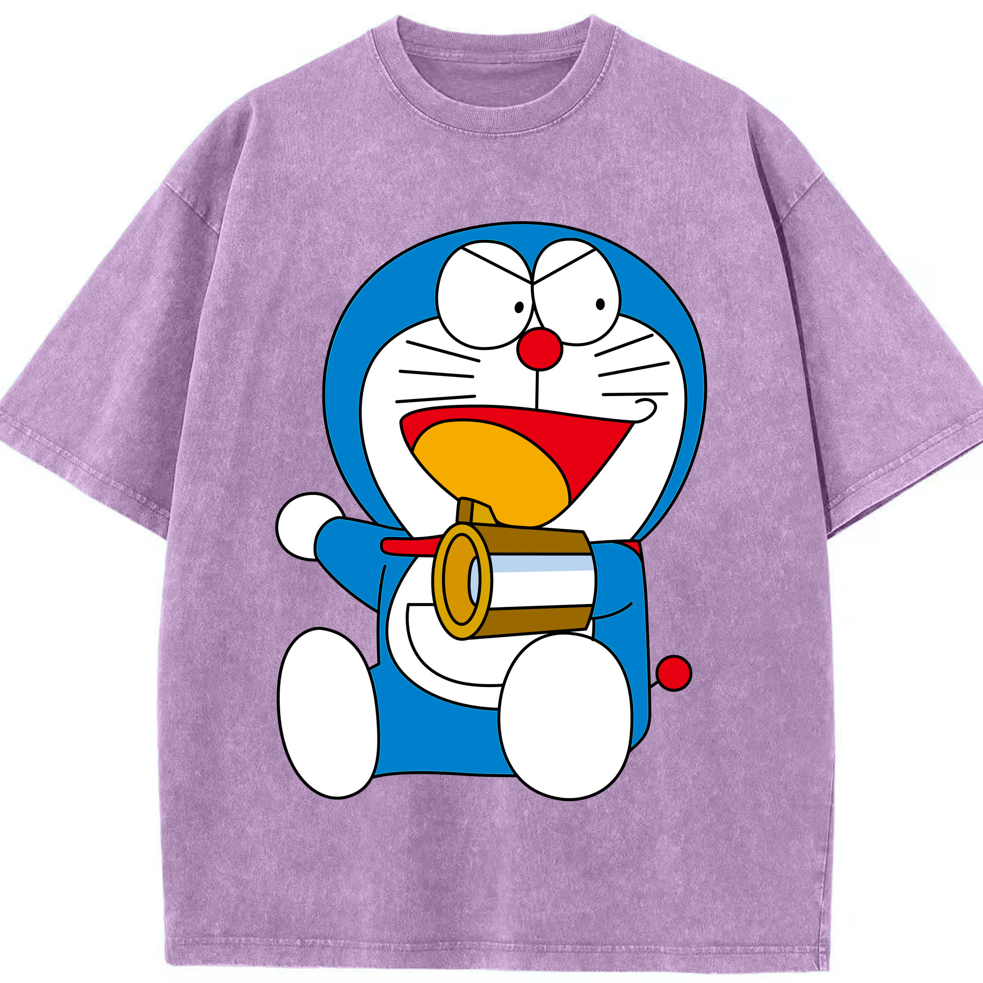 （画像用） ドラえもん Doraemon 綿100% ヴィンテージ風 半袖Tシャツ（フロントプリント）