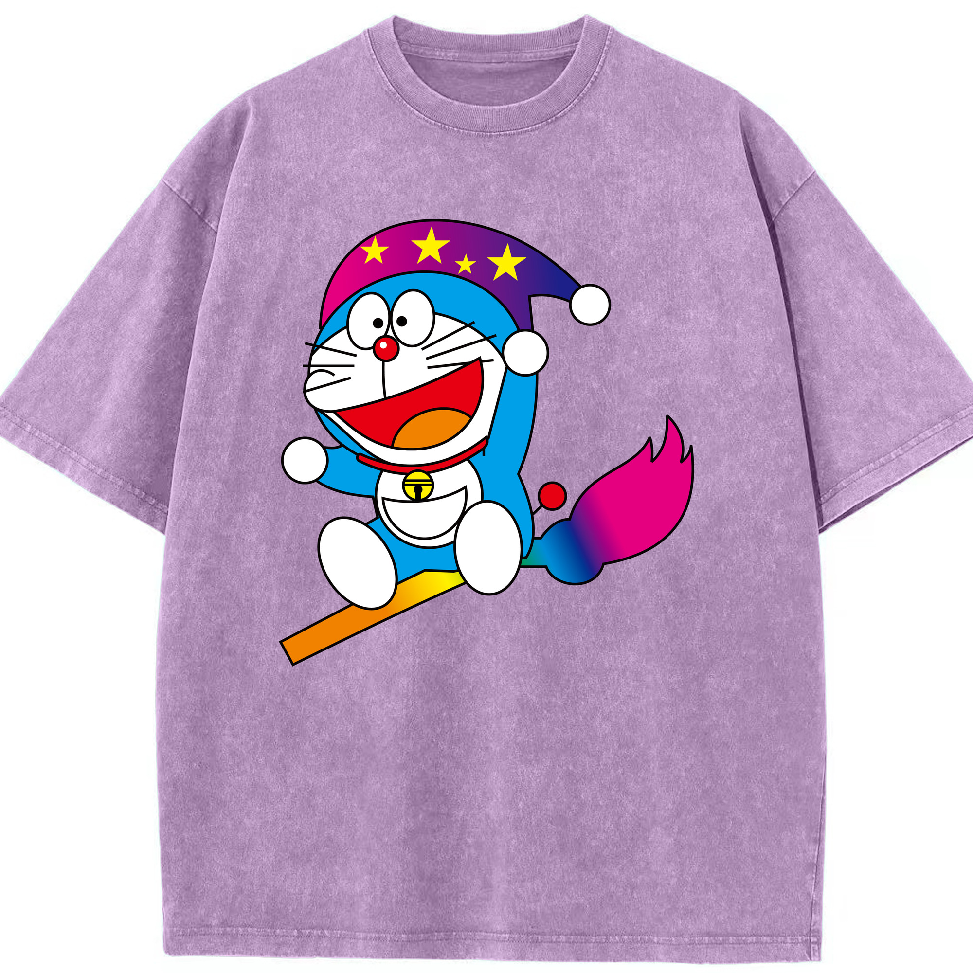 （画像用） ドラえもん Doraemon 綿100% ヴィンテージ風 半袖Tシャツ（フロントプリント）