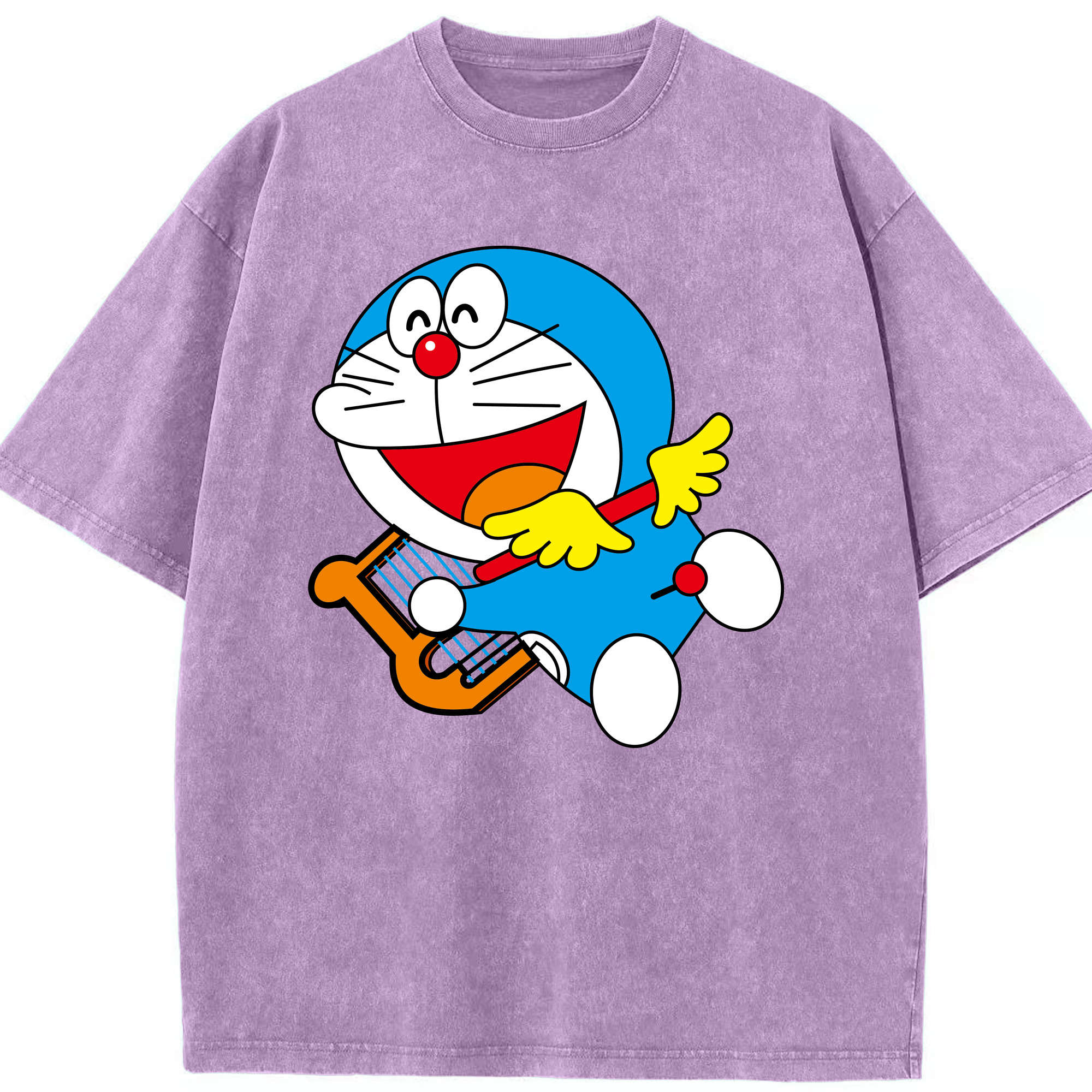 （画像用） ドラえもん Doraemon 綿100% ヴィンテージ風 半袖Tシャツ（フロントプリント）