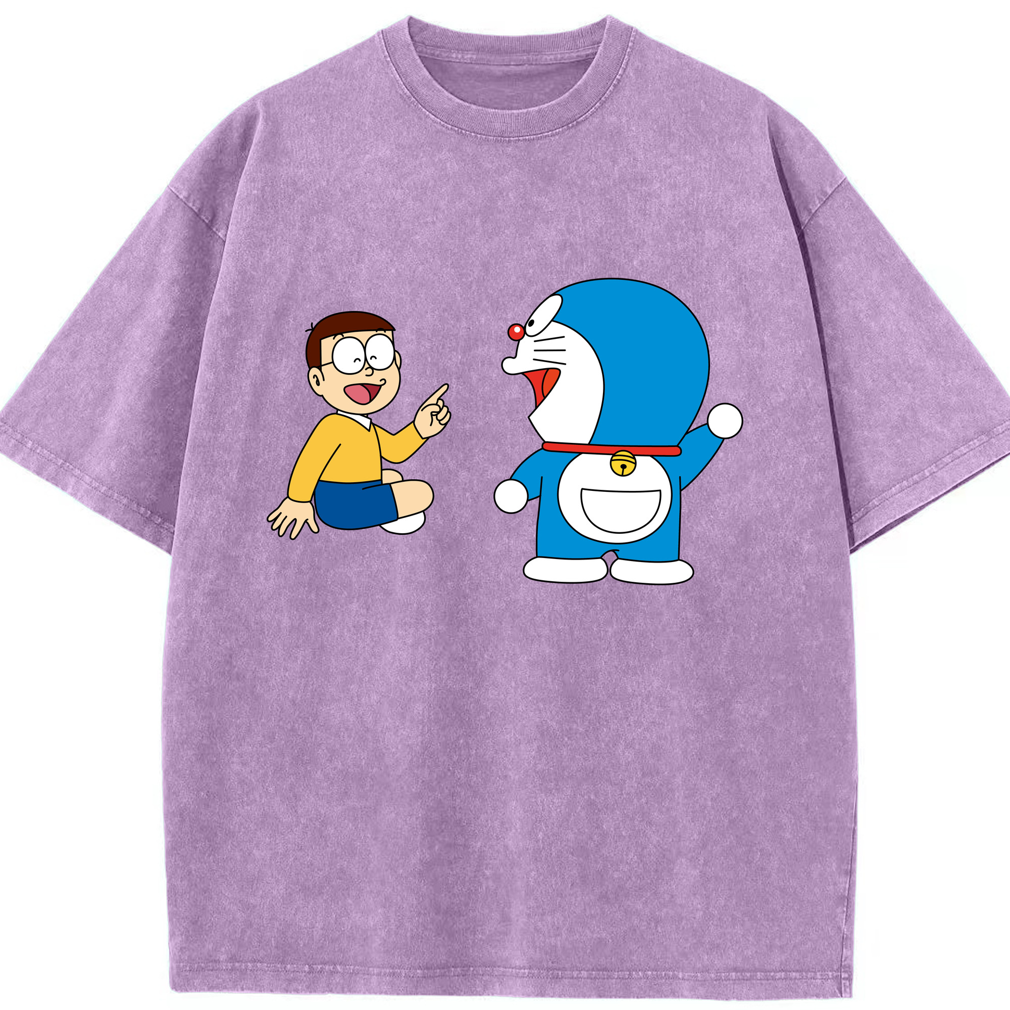 （画像用） ドラえもん Doraemon 綿100% ヴィンテージ風 半袖Tシャツ（フロントプリント）