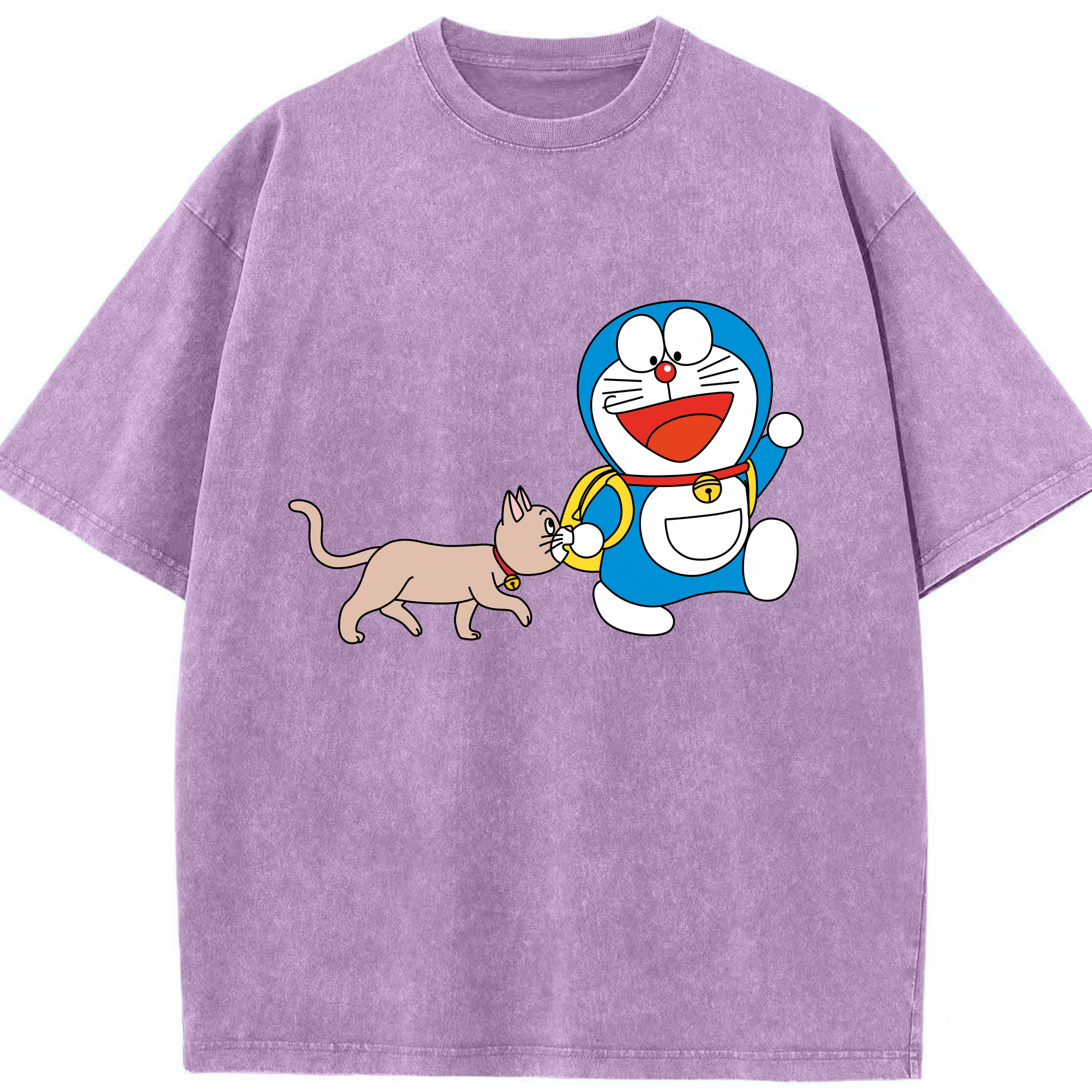（画像用） ドラえもん Doraemon 綿100% ヴィンテージ風 半袖Tシャツ（フロントプリント）