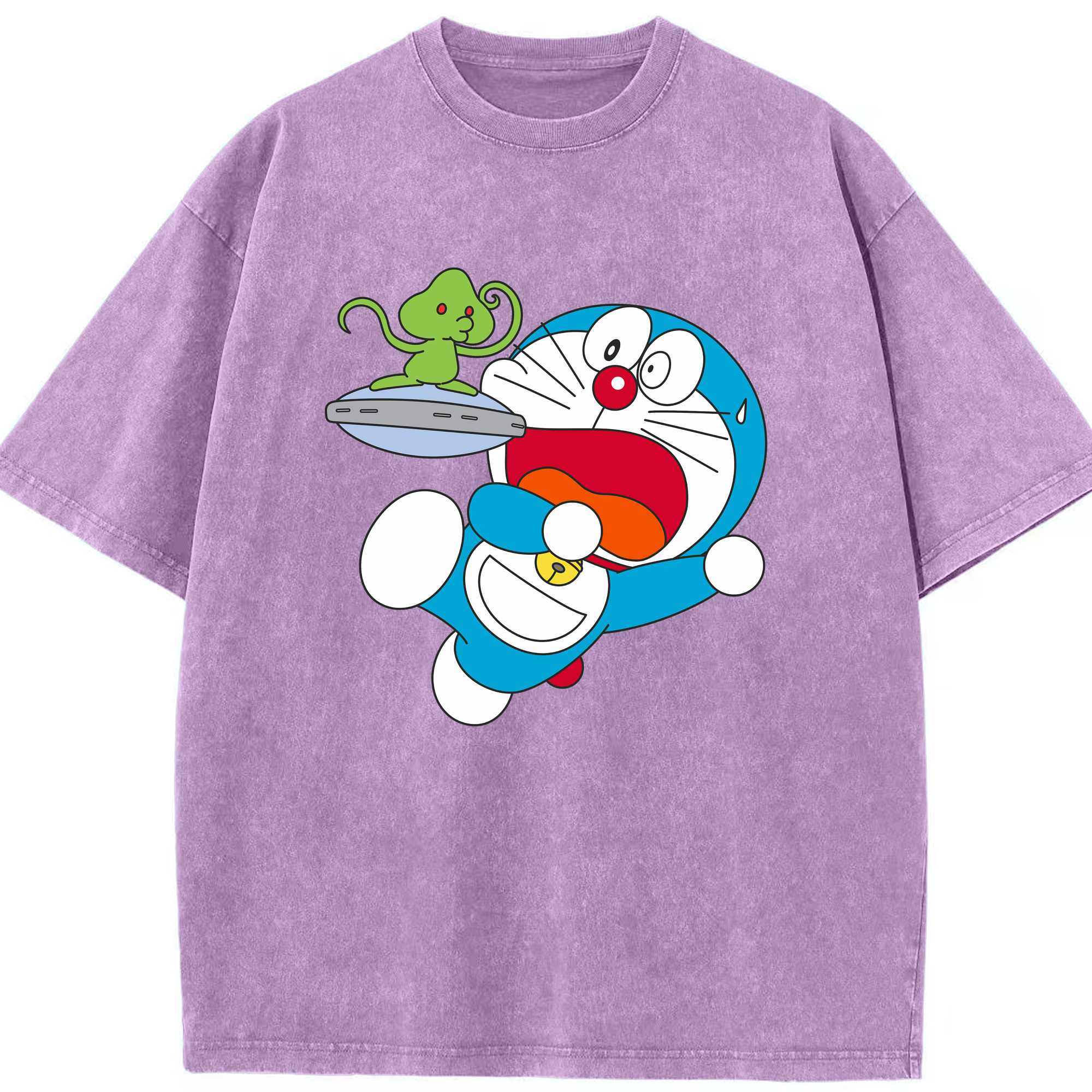 （画像用） ドラえもん Doraemon 綿100% ヴィンテージ風 半袖Tシャツ（フロントプリント）