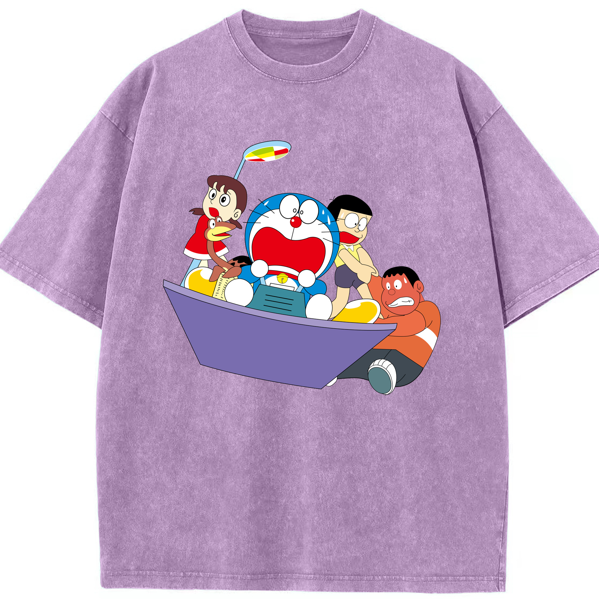 （画像用） ドラえもん Doraemon 綿100% ヴィンテージ風 半袖Tシャツ（フロントプリント）