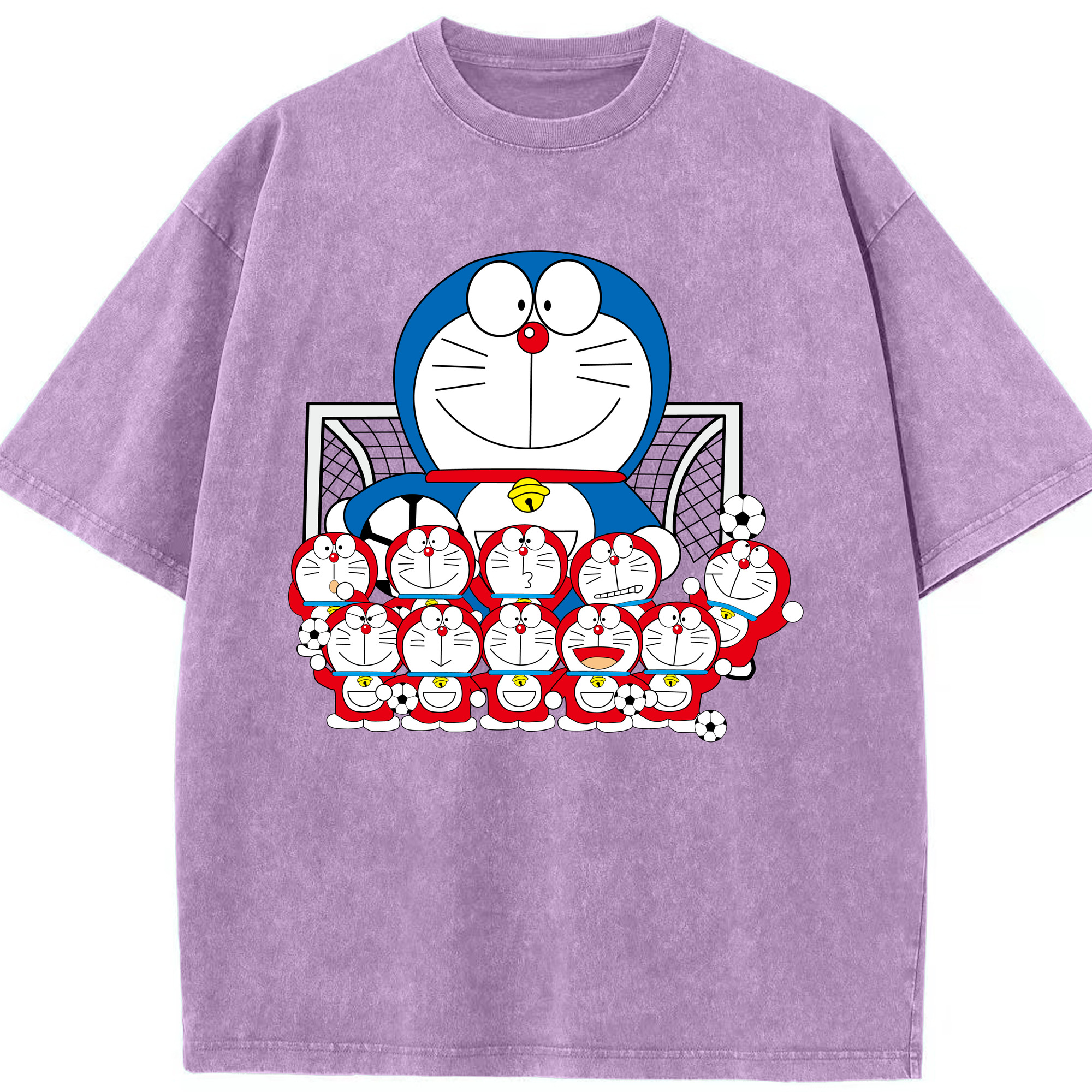 （画像用） ドラえもん Doraemon 綿100% ヴィンテージ風 半袖Tシャツ（フロントプリント）
