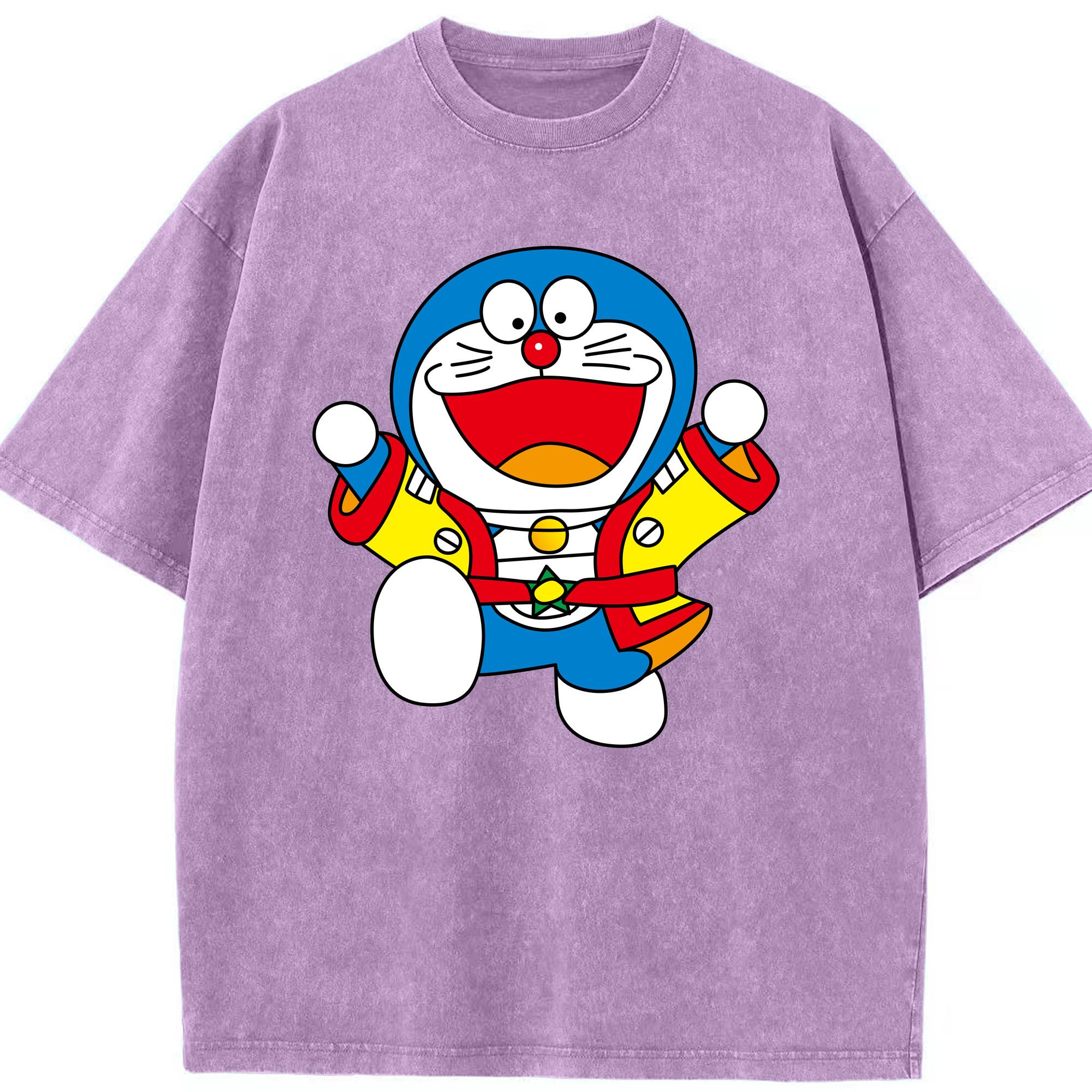 （画像用） ドラえもん Doraemon 綿100% ヴィンテージ風 半袖Tシャツ（フロントプリント）