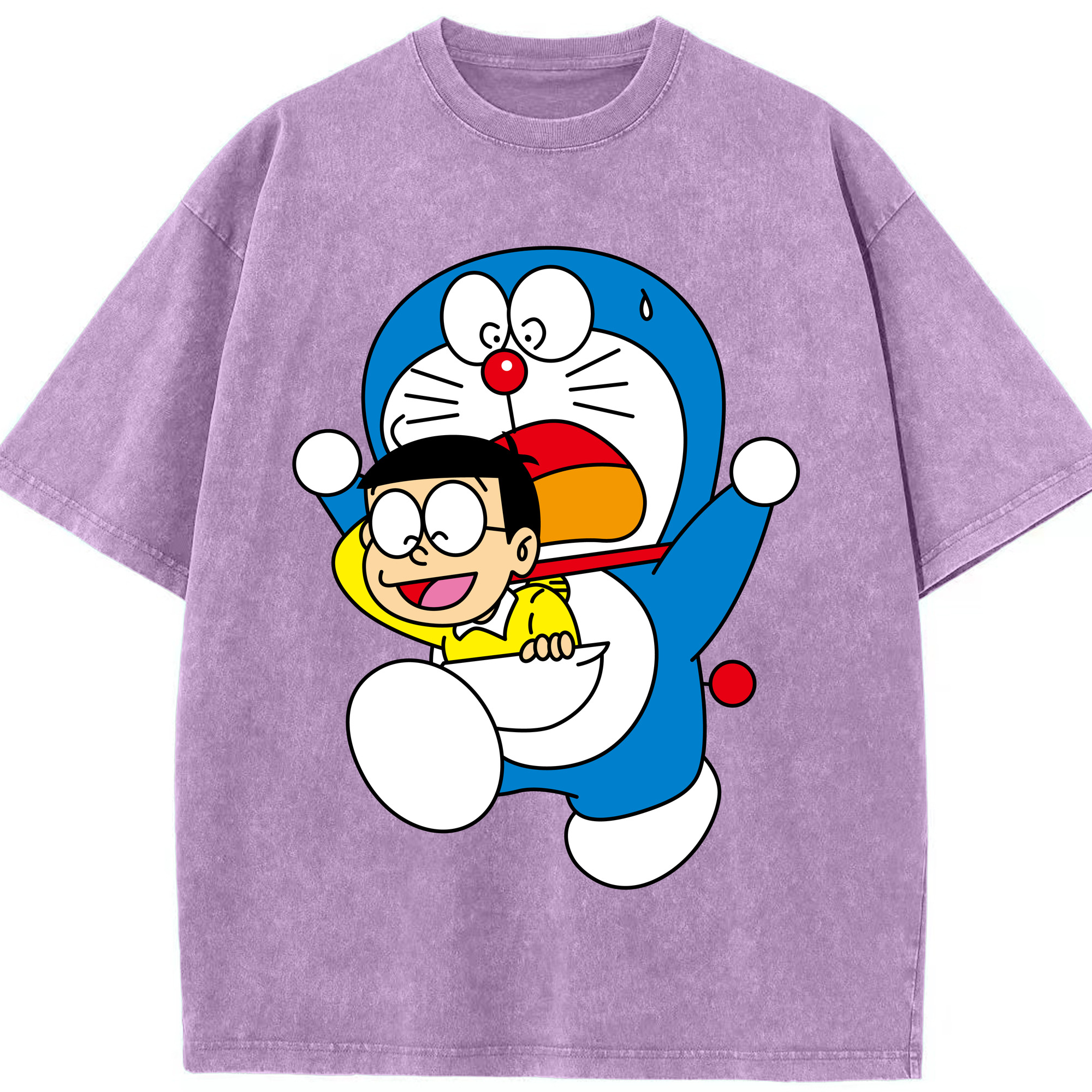 （画像用） ドラえもん Doraemon 綿100% ヴィンテージ風 半袖Tシャツ（フロントプリント）