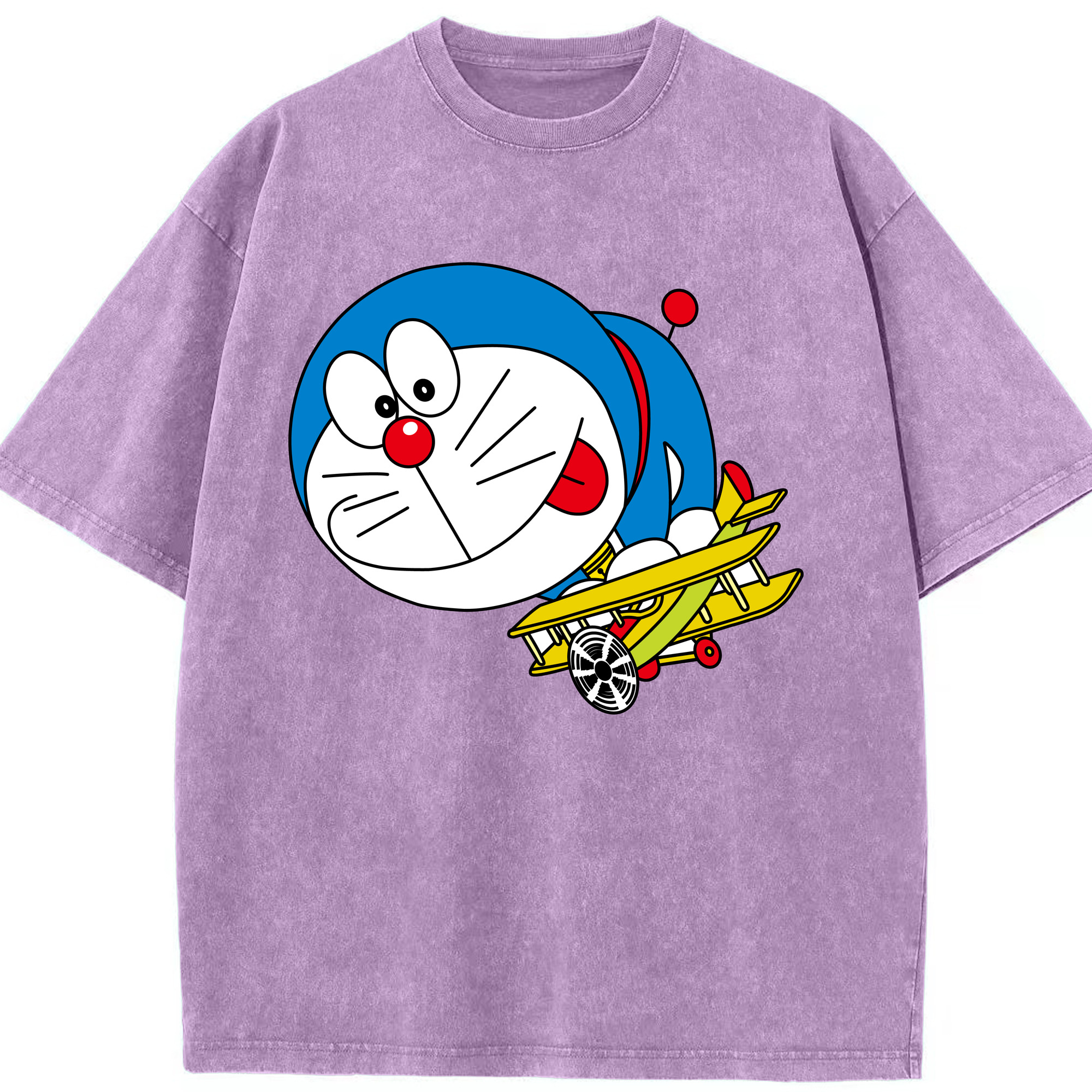 （画像用） ドラえもん Doraemon 綿100% ヴィンテージ風 半袖Tシャツ（フロントプリント）