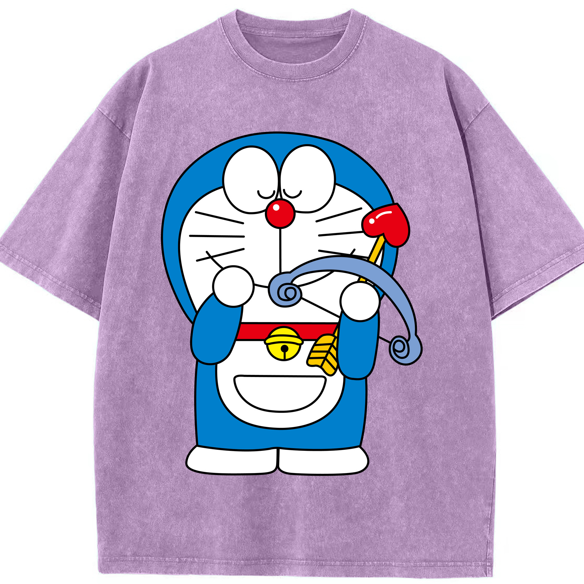 （画像用） ドラえもん Doraemon 綿100% ヴィンテージ風 半袖Tシャツ（フロントプリント）