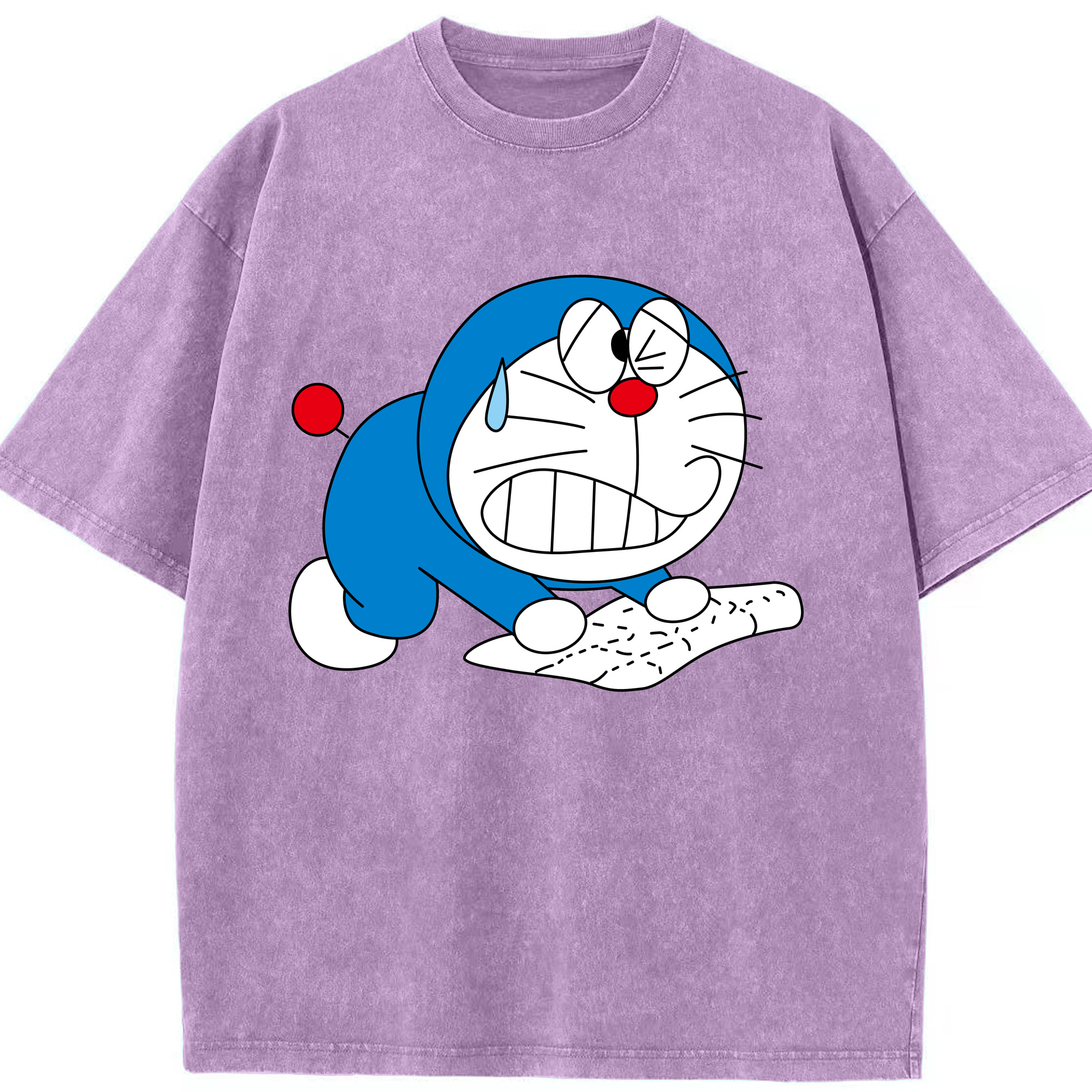 （画像用） ドラえもん Doraemon 綿100% ヴィンテージ風 半袖Tシャツ（フロントプリント）