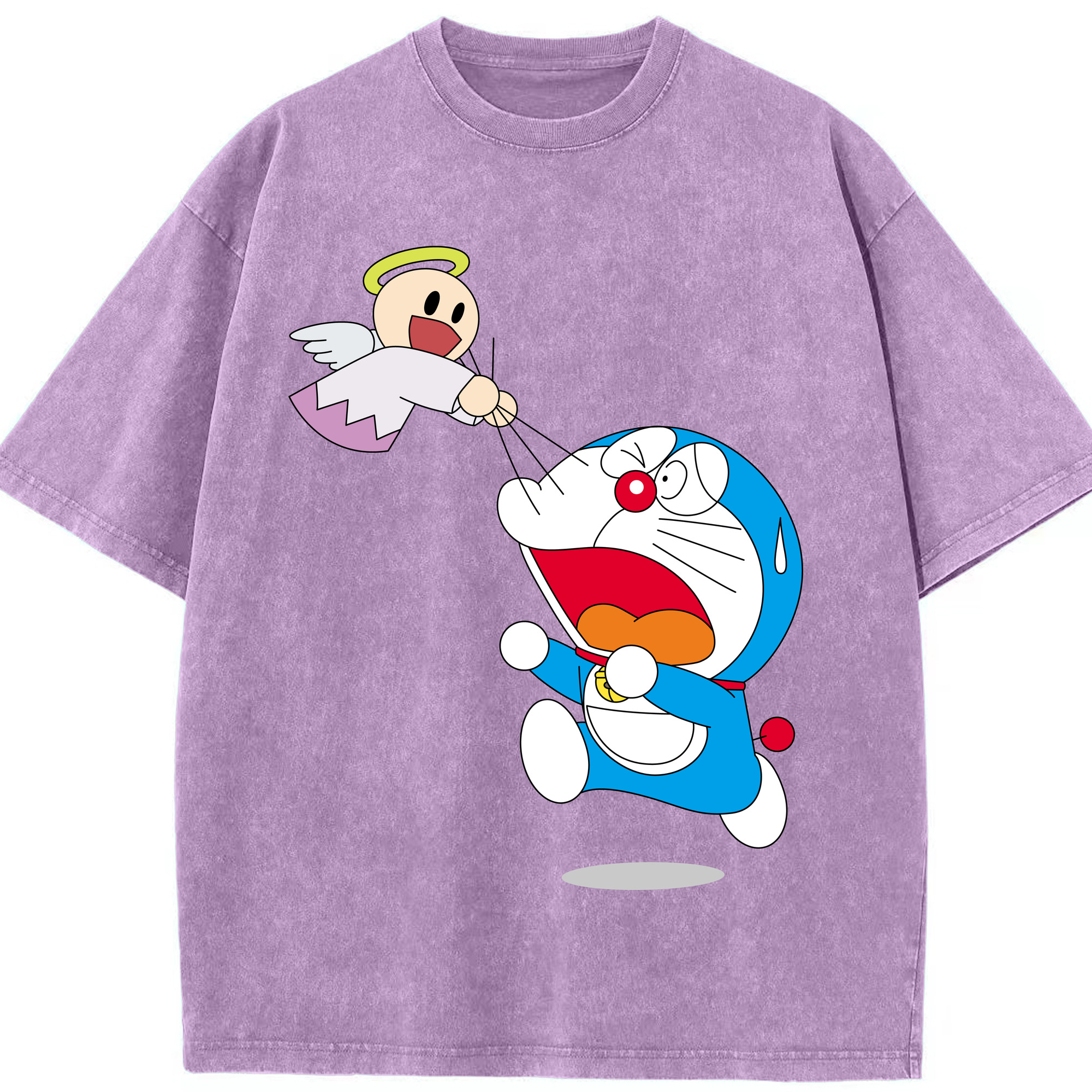（画像用） ドラえもん Doraemon 綿100% ヴィンテージ風 半袖Tシャツ（フロントプリント）