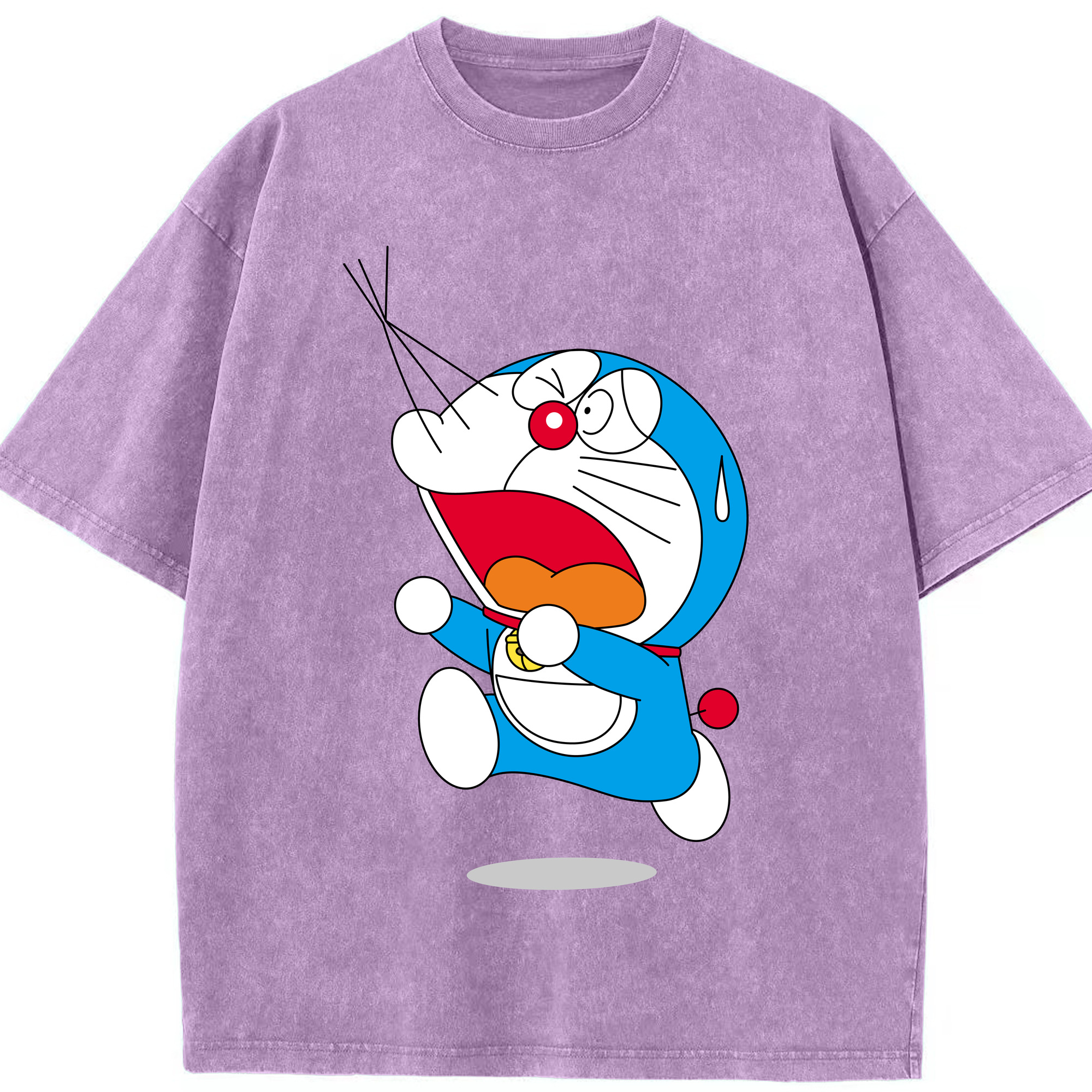 （画像用） ドラえもん Doraemon 綿100% ヴィンテージ風 半袖Tシャツ（フロントプリント）