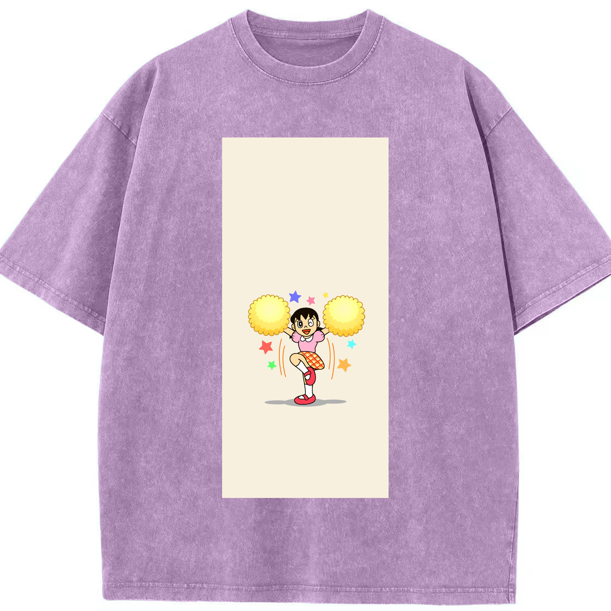 （画像用） ドラえもん みなもと しずか Doraemon Shizuka Minamoto 綿100% ヴィンテージ風 半袖Tシャツ（フロントプリント）