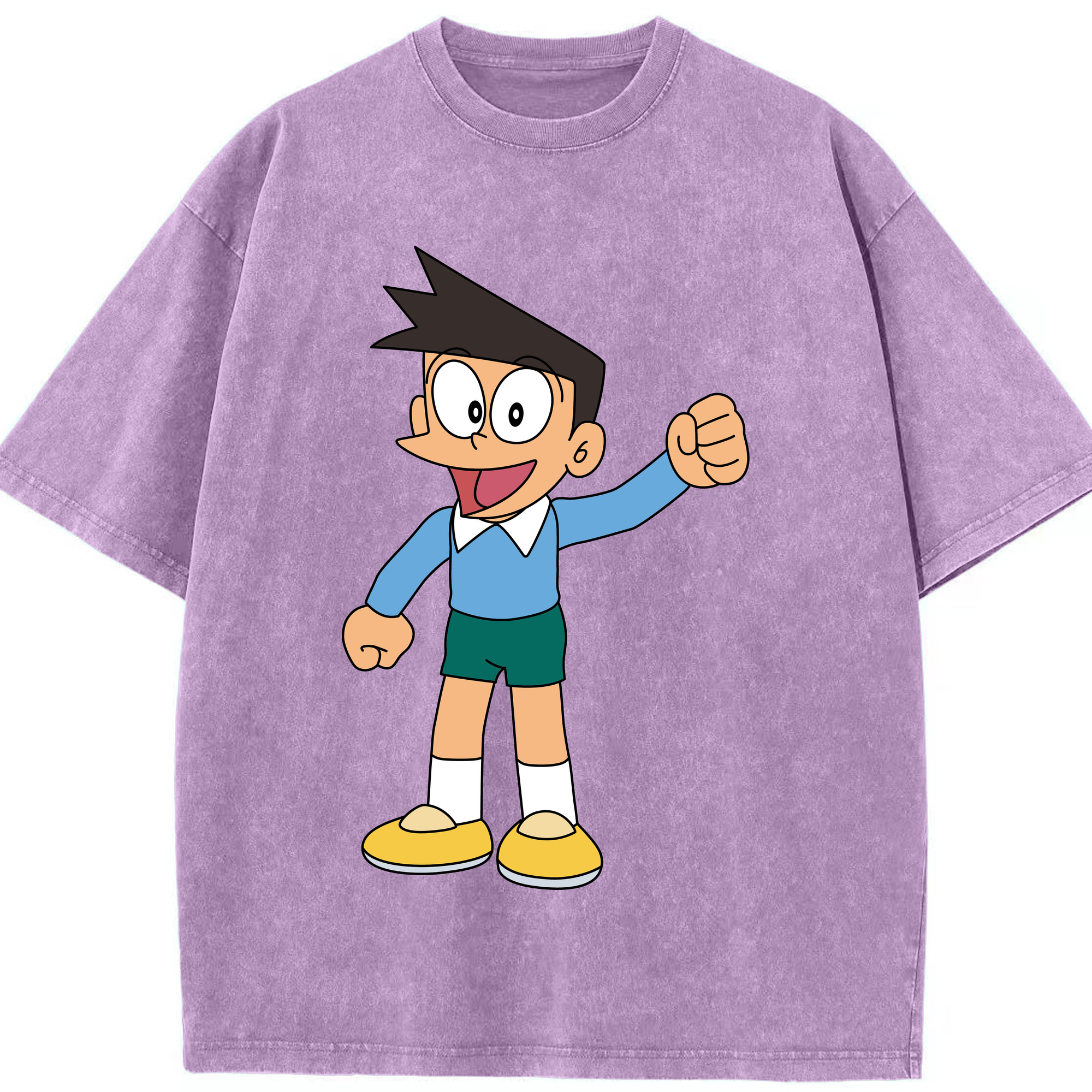 （画像用） ドラえもん 骨川 スネ夫 Doraemon Honekawa Suneo 綿100% ヴィンテージ風 半袖Tシャツ（フロントプリント）