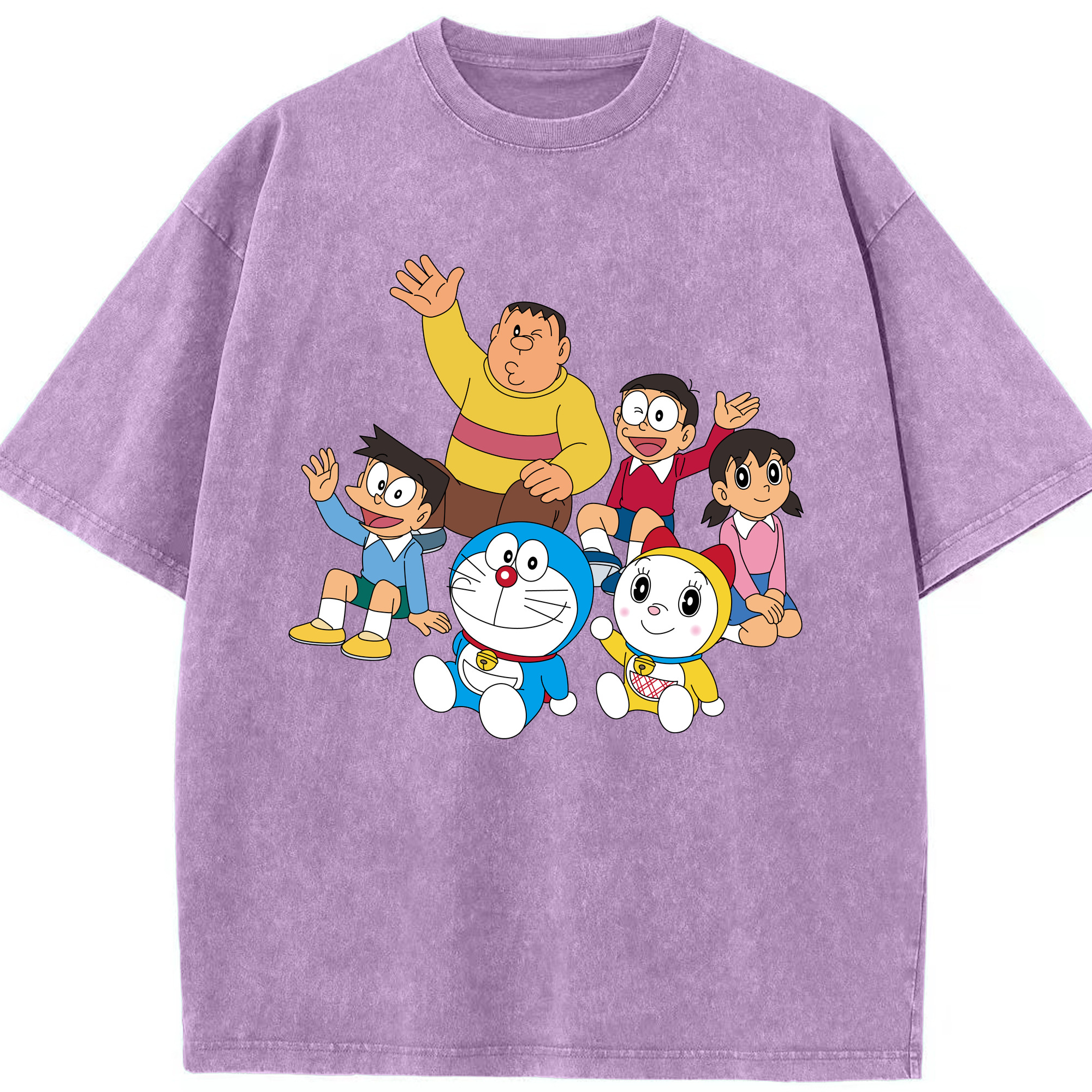 （画像用） ドラえもん 骨川 スネ夫 Doraemon Honekawa Suneo 綿100% ヴィンテージ風 半袖Tシャツ（フロントプリント）