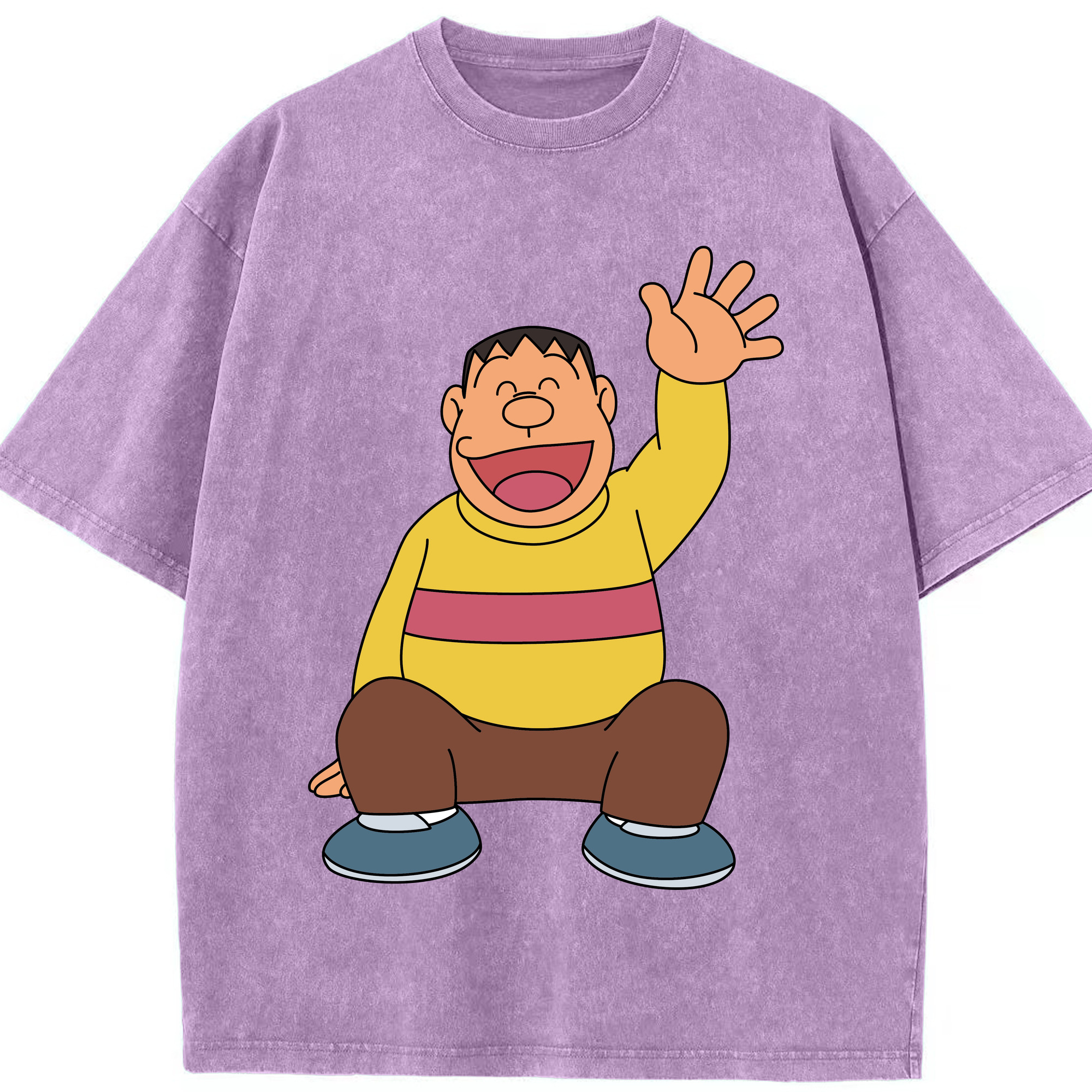 （画像用） ドラえもん 剛田武 Doraemon Gouta Takeshi 綿100% ヴィンテージ風 半袖Tシャツ（フロントプリント）
