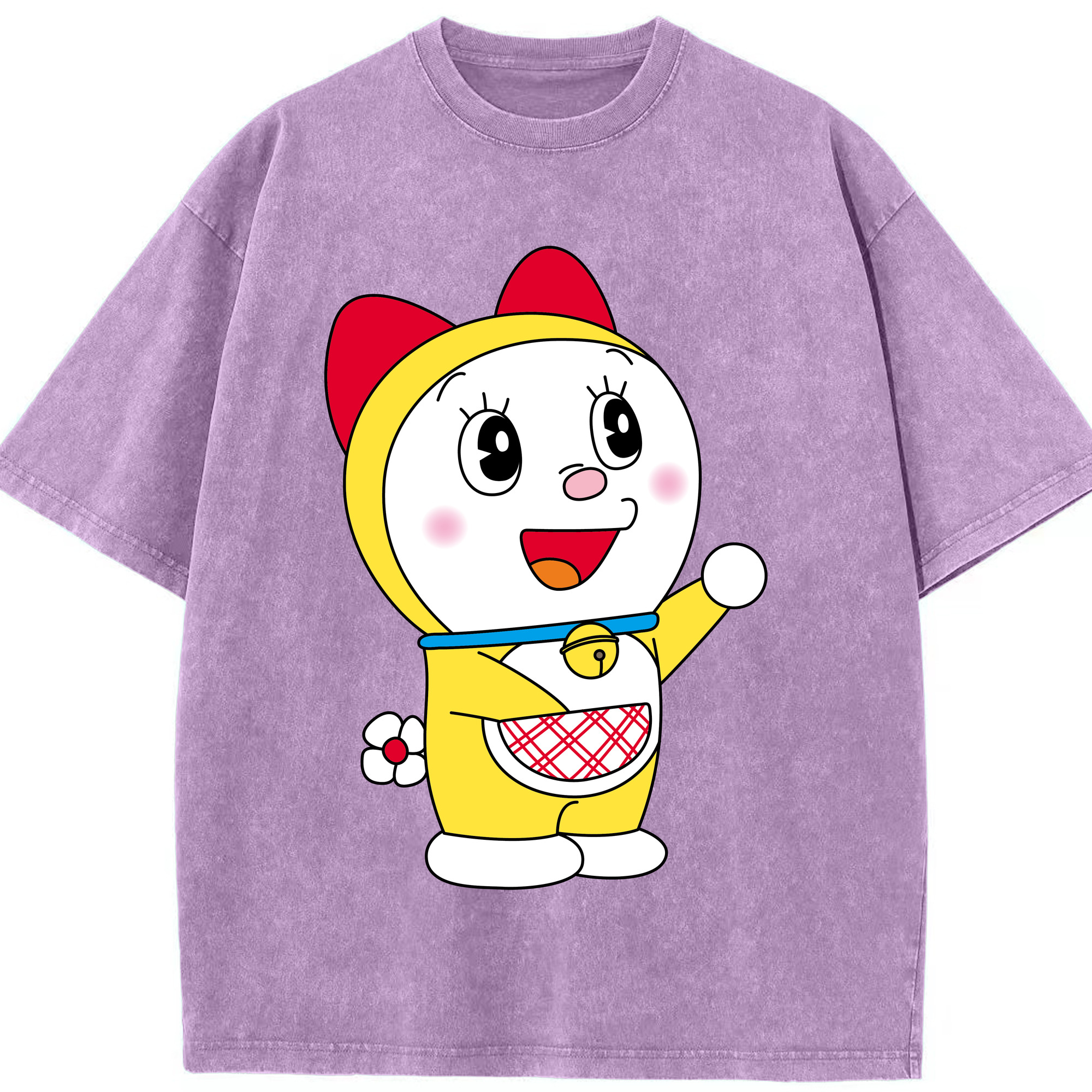 （画像用） ドラえもん ドラミ Doraemon Dorami 綿100% ヴィンテージ風 半袖Tシャツ（フロントプリント）