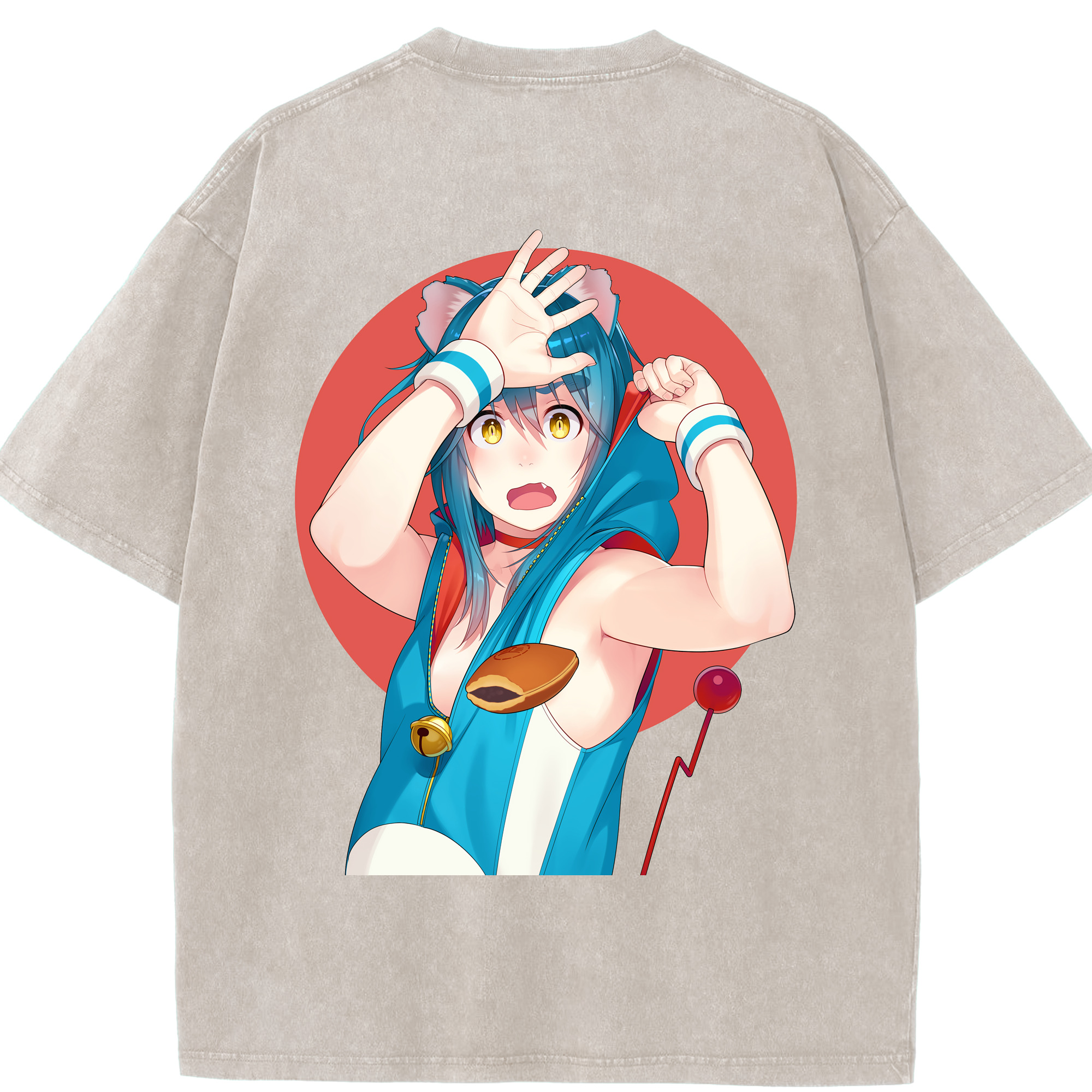 （画像用） ドラえもん Doraemon 綿100% ヴィンテージ風 半袖Tシャツ（背面プリント）