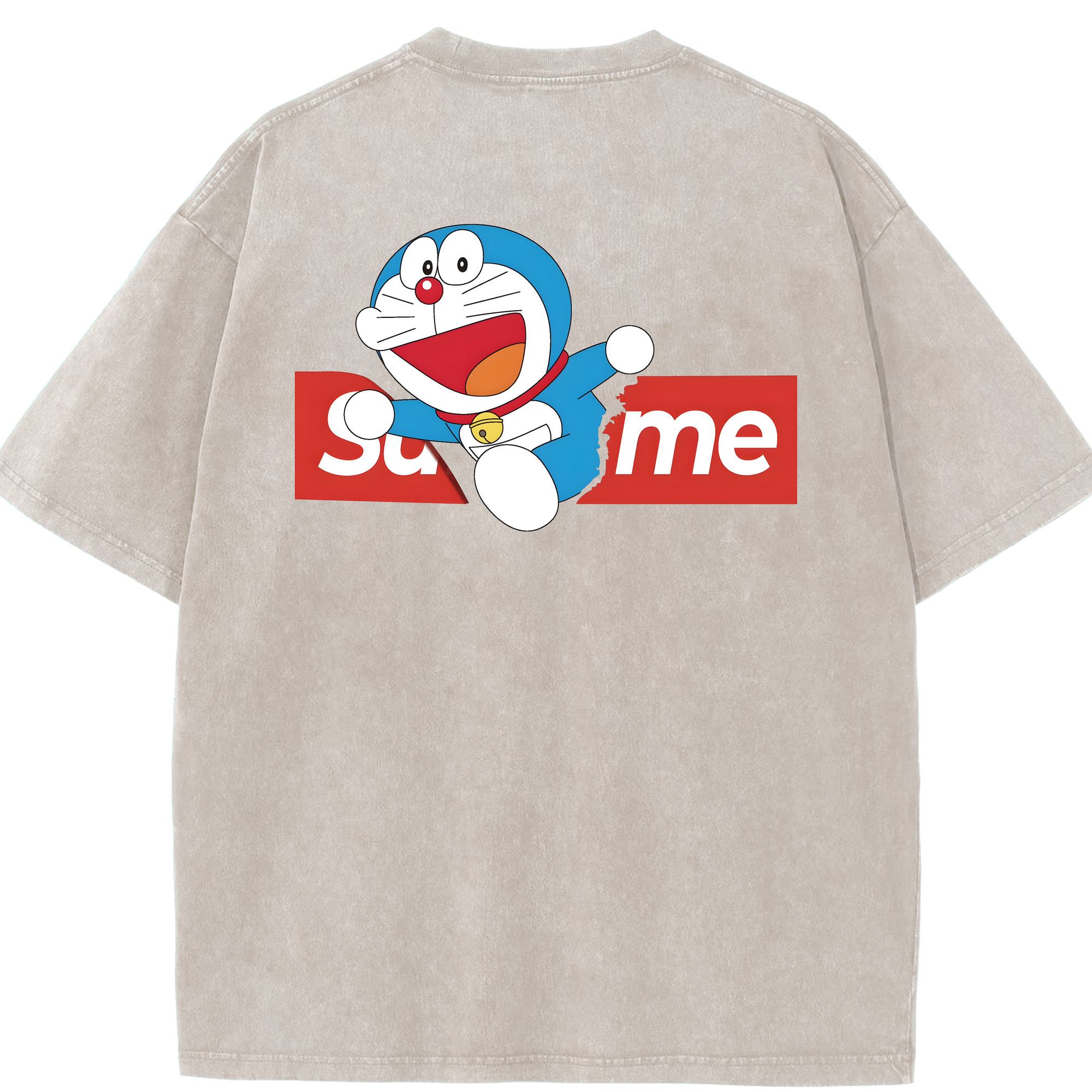 （画像用） ドラえもん Doraemon 綿100% ヴィンテージ風 半袖Tシャツ（背面プリント）