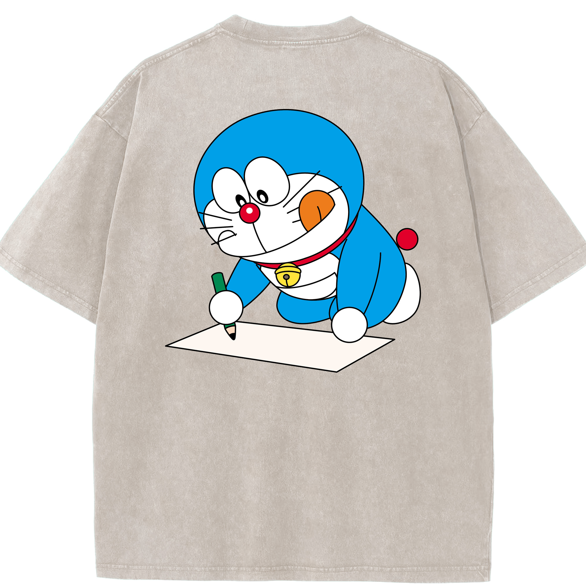（画像用） ドラえもん Doraemon 綿100% ヴィンテージ風 半袖Tシャツ（背面プリント）