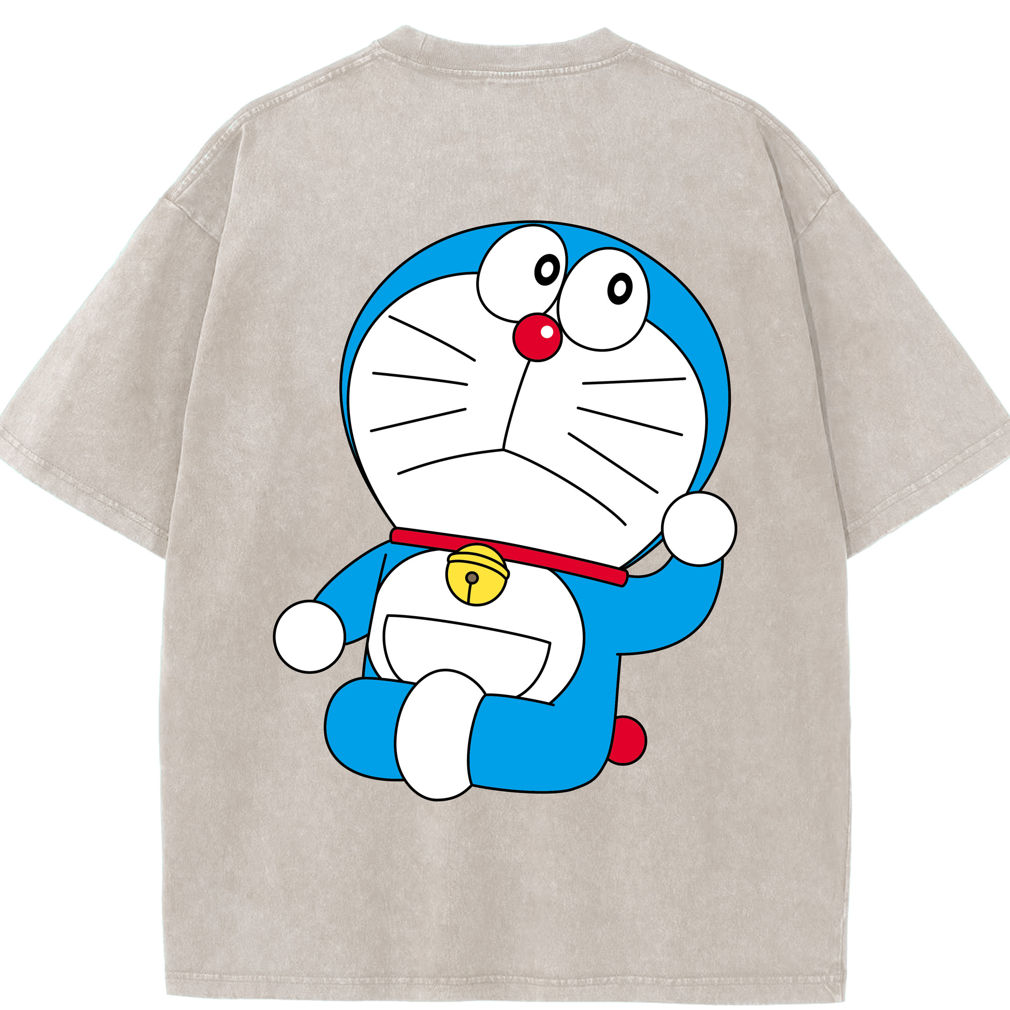 （画像用） ドラえもん Doraemon 綿100% ヴィンテージ風 半袖Tシャツ（背面プリント）