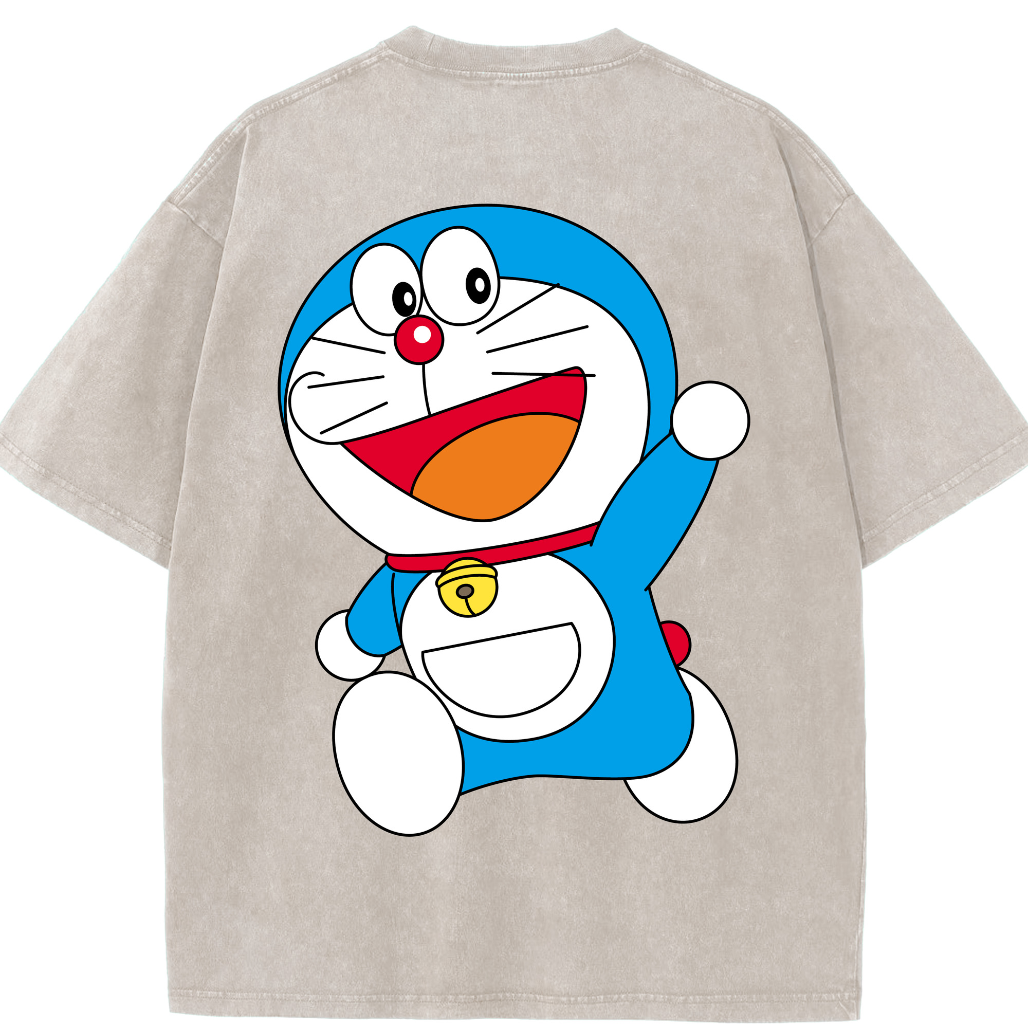（画像用） ドラえもん Doraemon 綿100% ヴィンテージ風 半袖Tシャツ（背面プリント）