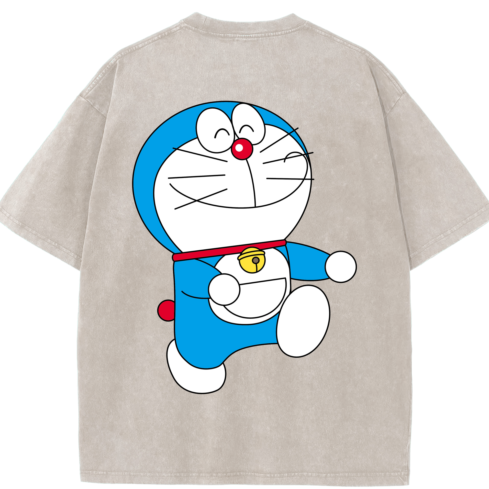 （画像用） ドラえもん Doraemon 綿100% ヴィンテージ風 半袖Tシャツ（背面プリント）