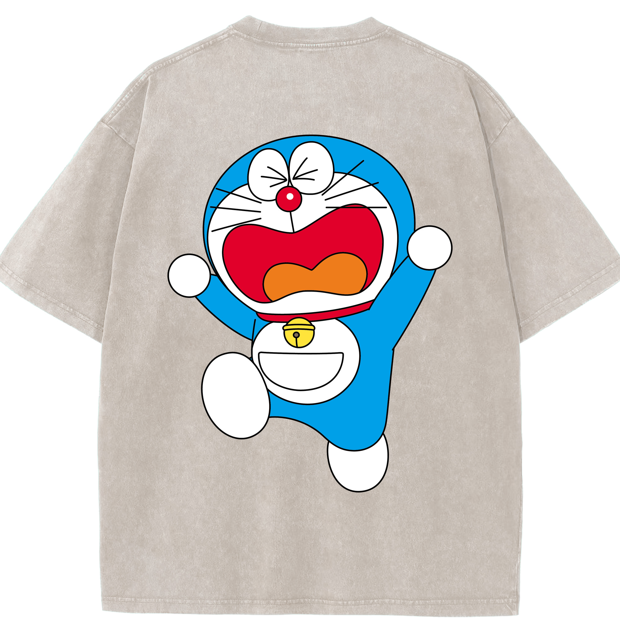 （画像用） ドラえもん Doraemon 綿100% ヴィンテージ風 半袖Tシャツ（背面プリント）