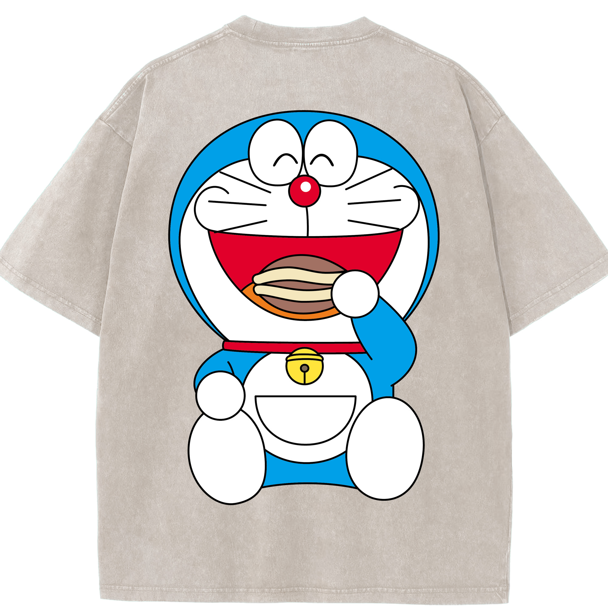 （画像用） ドラえもん Doraemon 綿100% ヴィンテージ風 半袖Tシャツ（背面プリント）
