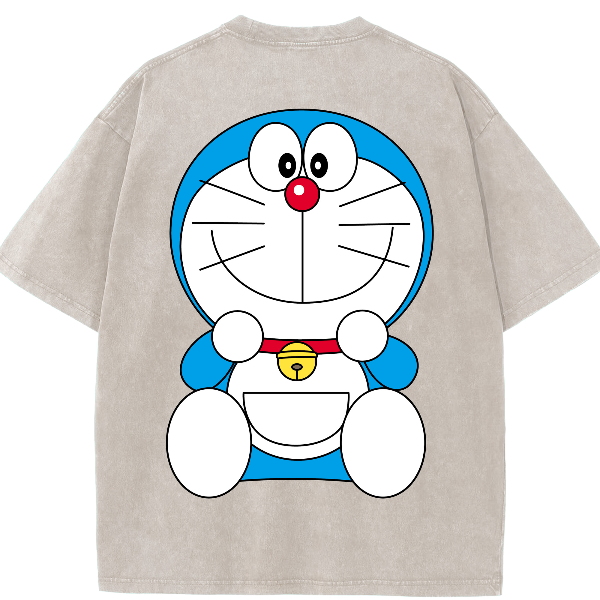 （画像用） ドラえもん Doraemon 綿100% ヴィンテージ風 半袖Tシャツ（背面プリント）