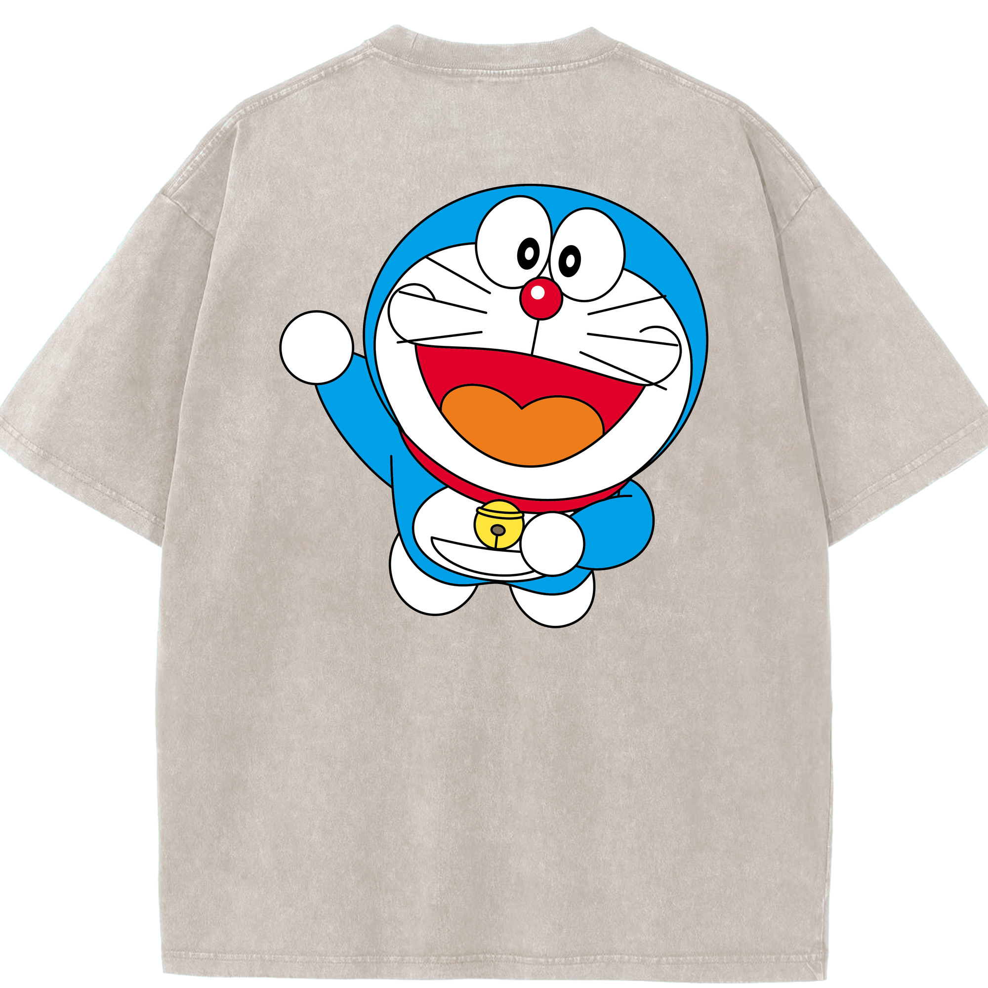 （画像用） ドラえもん Doraemon 綿100% ヴィンテージ風 半袖Tシャツ（背面プリント）
