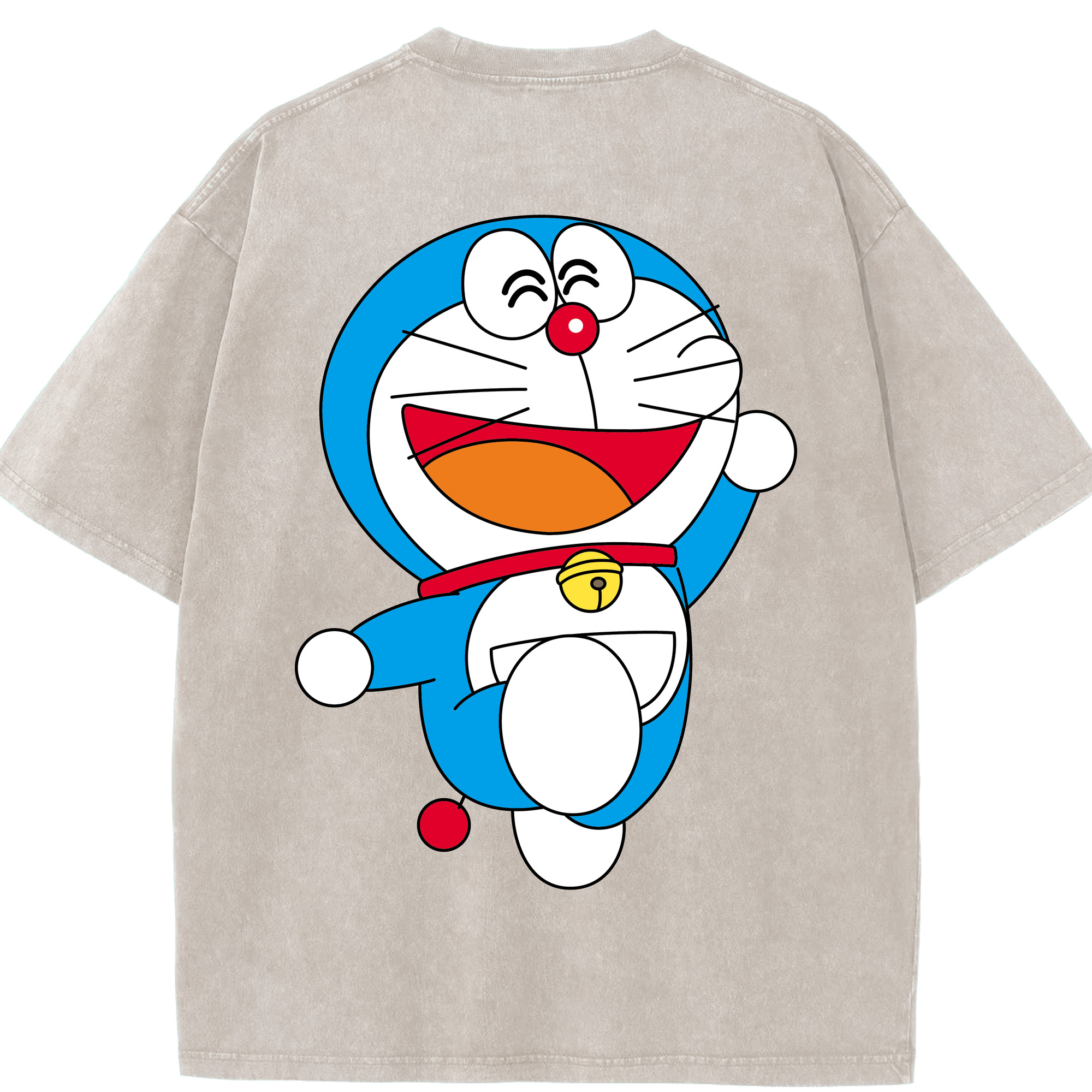 （画像用） ドラえもん Doraemon 綿100% ヴィンテージ風 半袖Tシャツ（背面プリント）