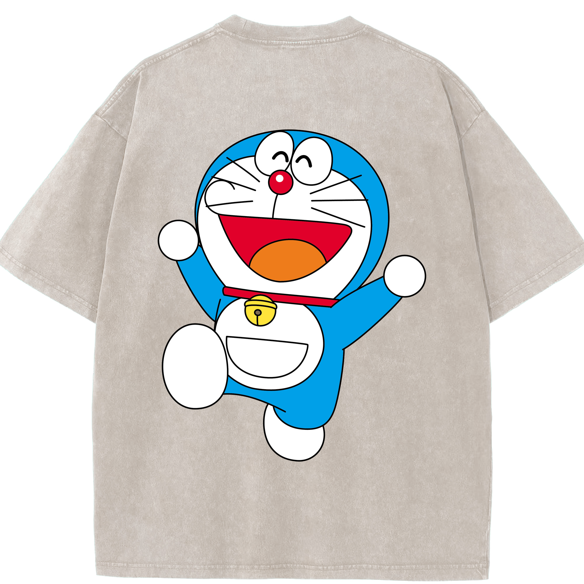 （画像用） ドラえもん Doraemon 綿100% ヴィンテージ風 半袖Tシャツ（背面プリント）