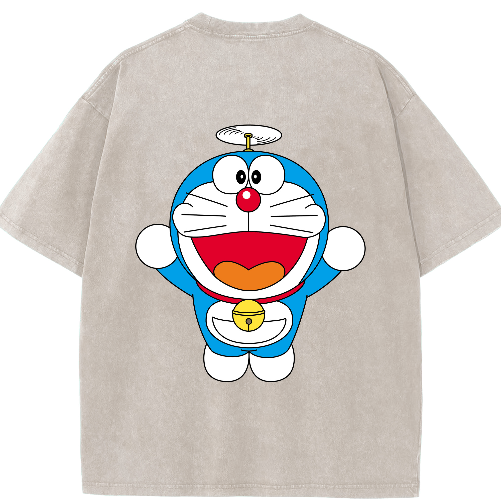 （画像用） ドラえもん Doraemon 綿100% ヴィンテージ風 半袖Tシャツ（背面プリント）