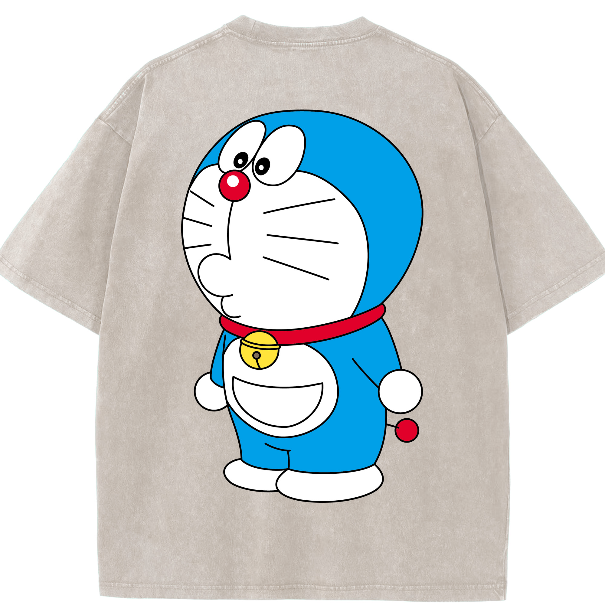 （画像用） ドラえもん Doraemon 綿100% ヴィンテージ風 半袖Tシャツ（背面プリント）