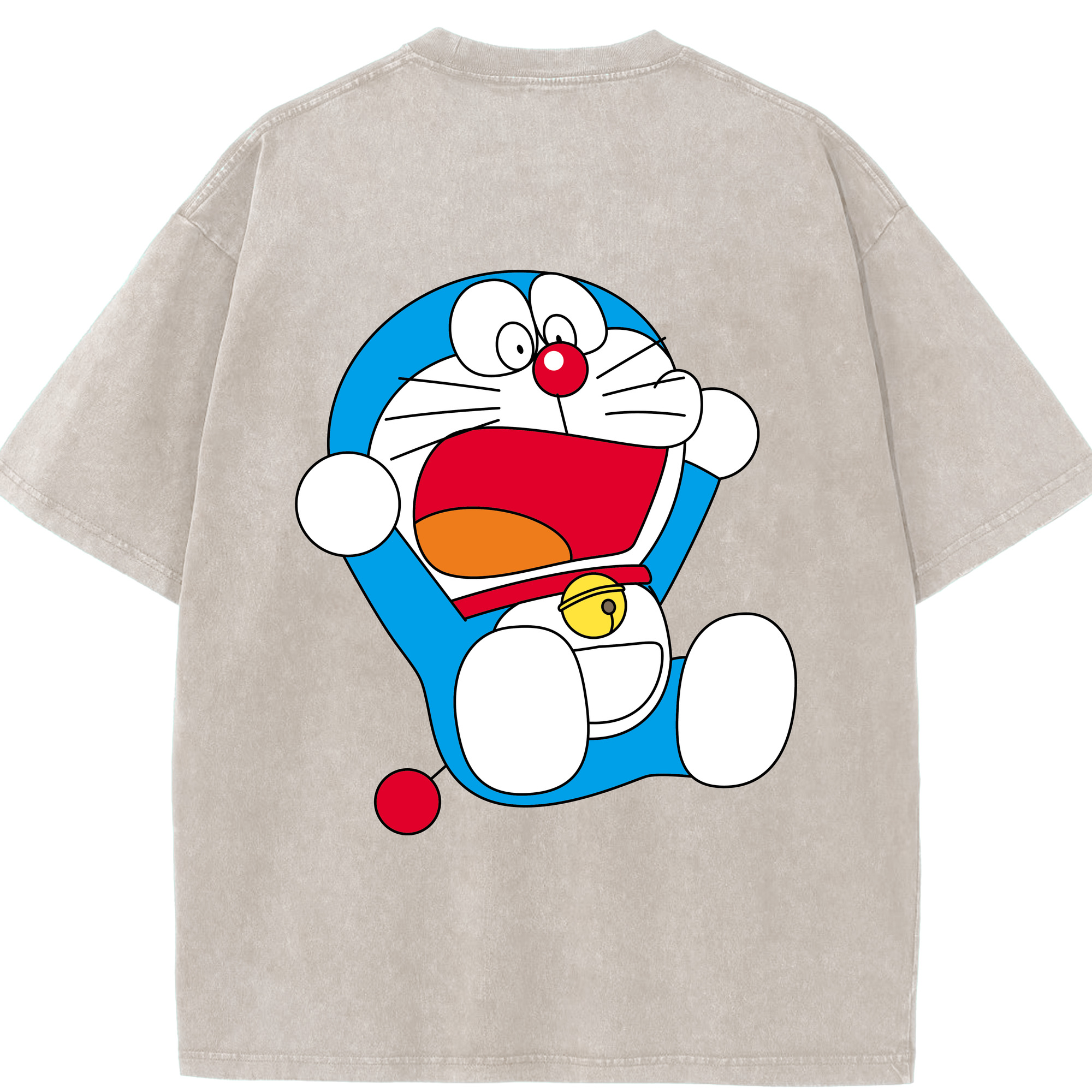 （画像用） ドラえもん Doraemon 綿100% ヴィンテージ風 半袖Tシャツ（背面プリント）