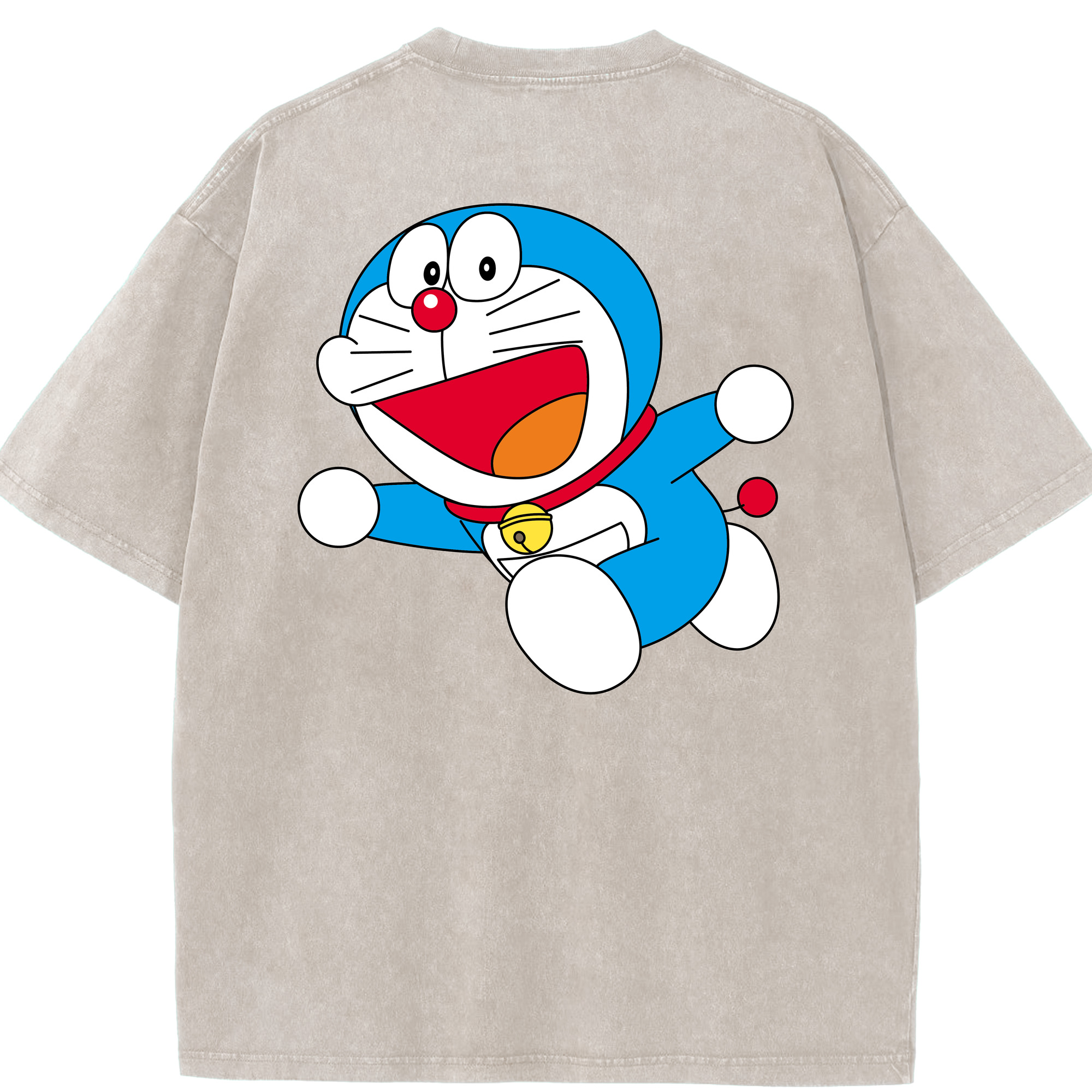 （画像用） ドラえもん Doraemon 綿100% ヴィンテージ風 半袖Tシャツ（背面プリント）